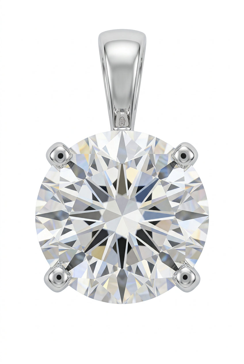 18ct White Gold 0.70ct Claw Set Diamond Solitaire Pendant