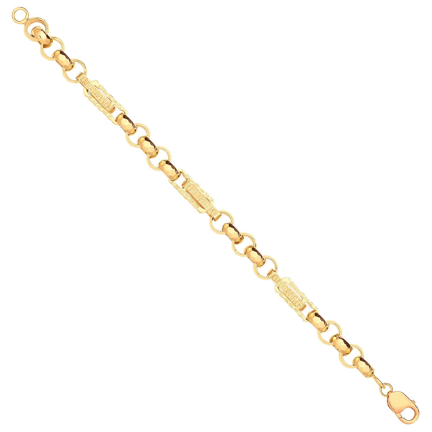 Y/G Gypsy Link Belcher Gents Bracelet