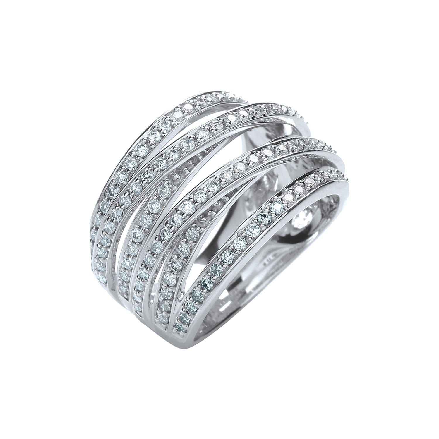 18ct White Gold 1.00ct Diamond Dress Ring - 18ct Gold