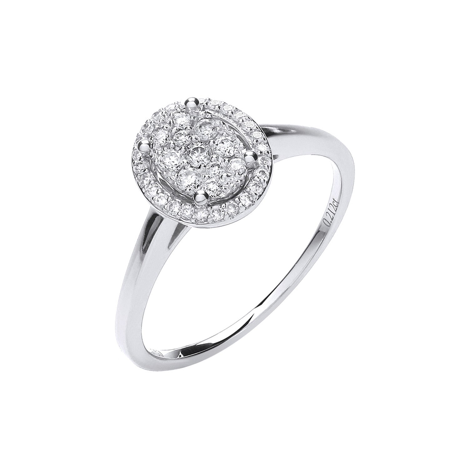 18ct White Gold 0.20ct Diamond Dress Ring - 18ct Gold