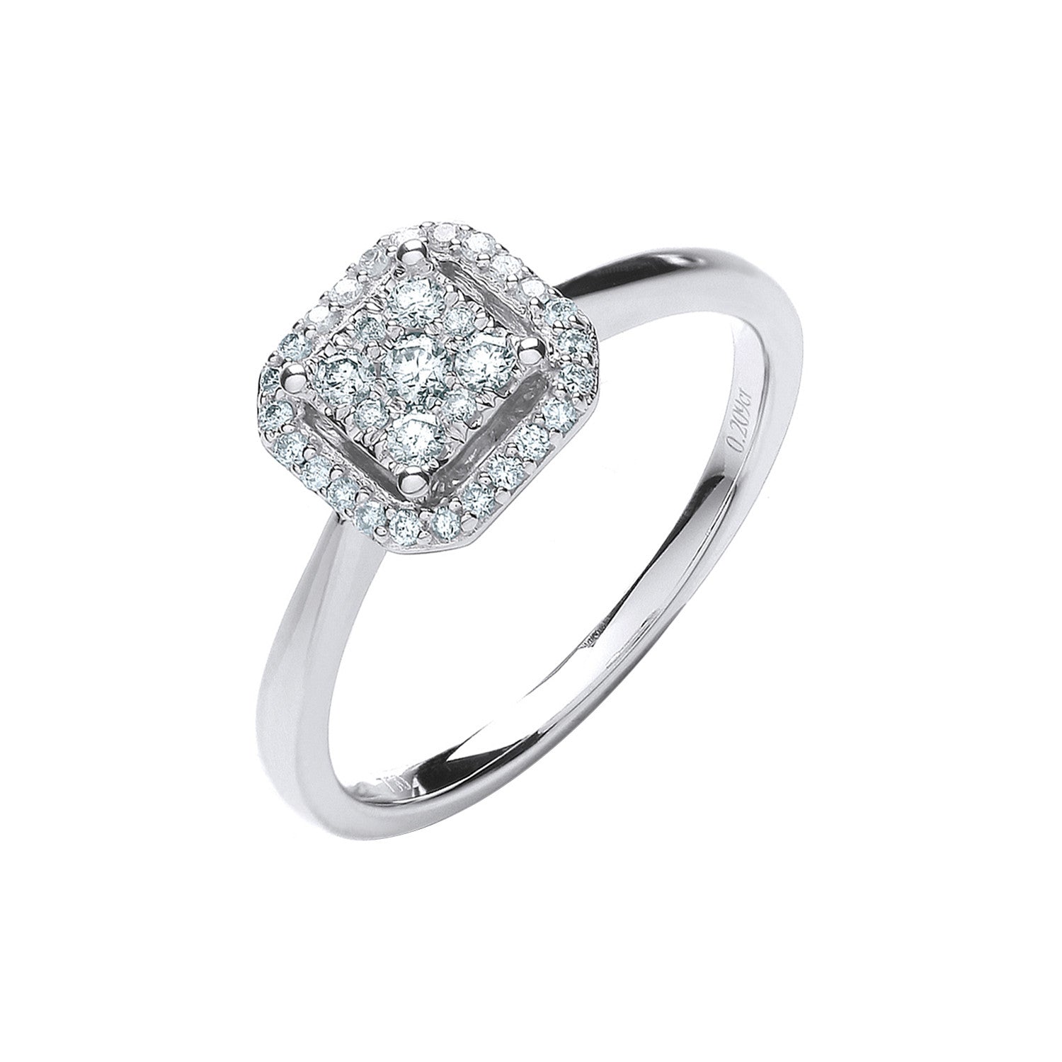 18ct White Gold 0.20ct Diamond Dress Ring - 18ct Gold