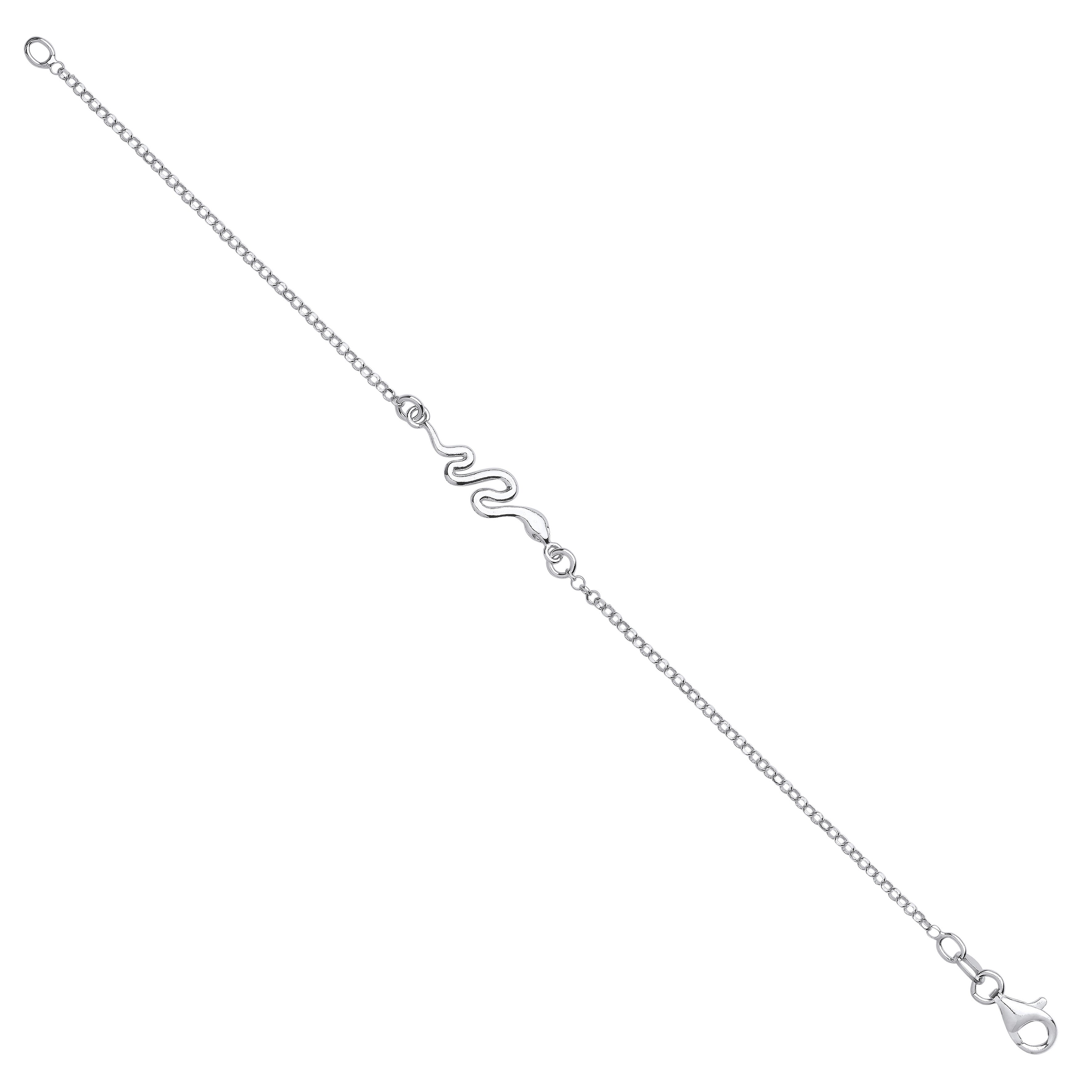 Silver Snake Ladies Bracelet - Silver