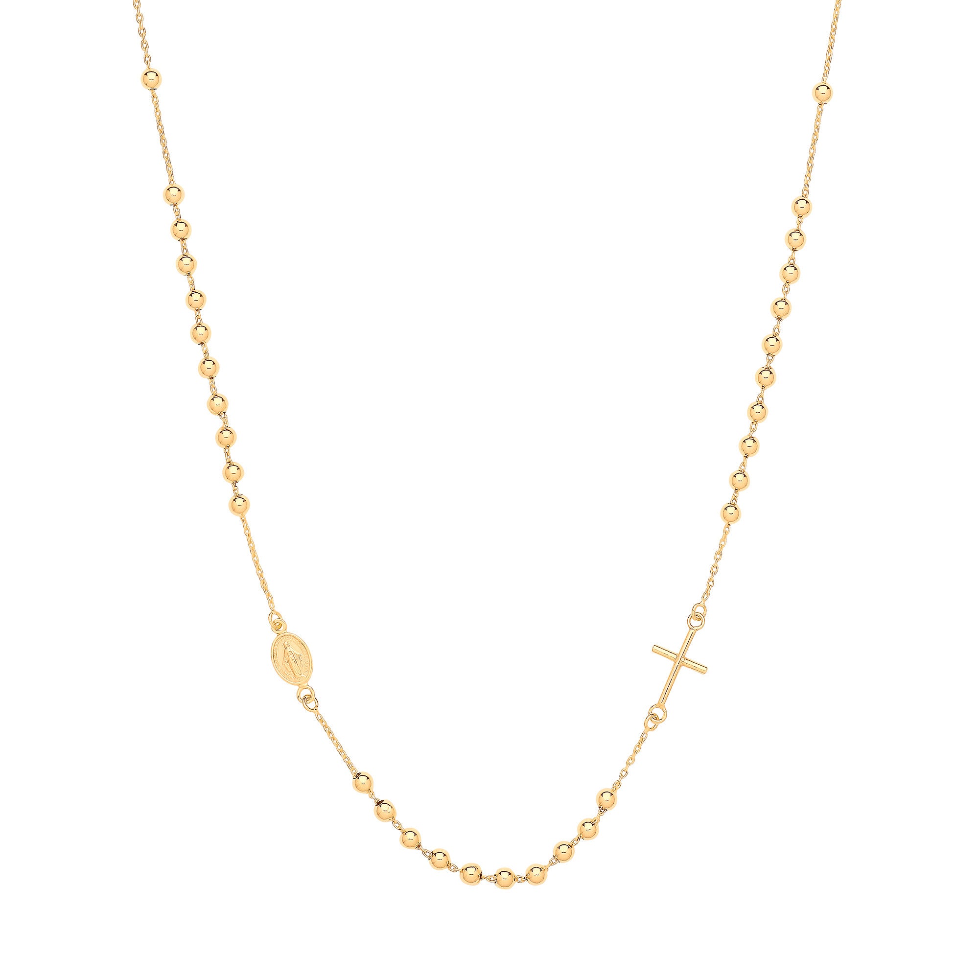 Yellow Gold Rosary Beads 18" (46cm) - 9ct Gold