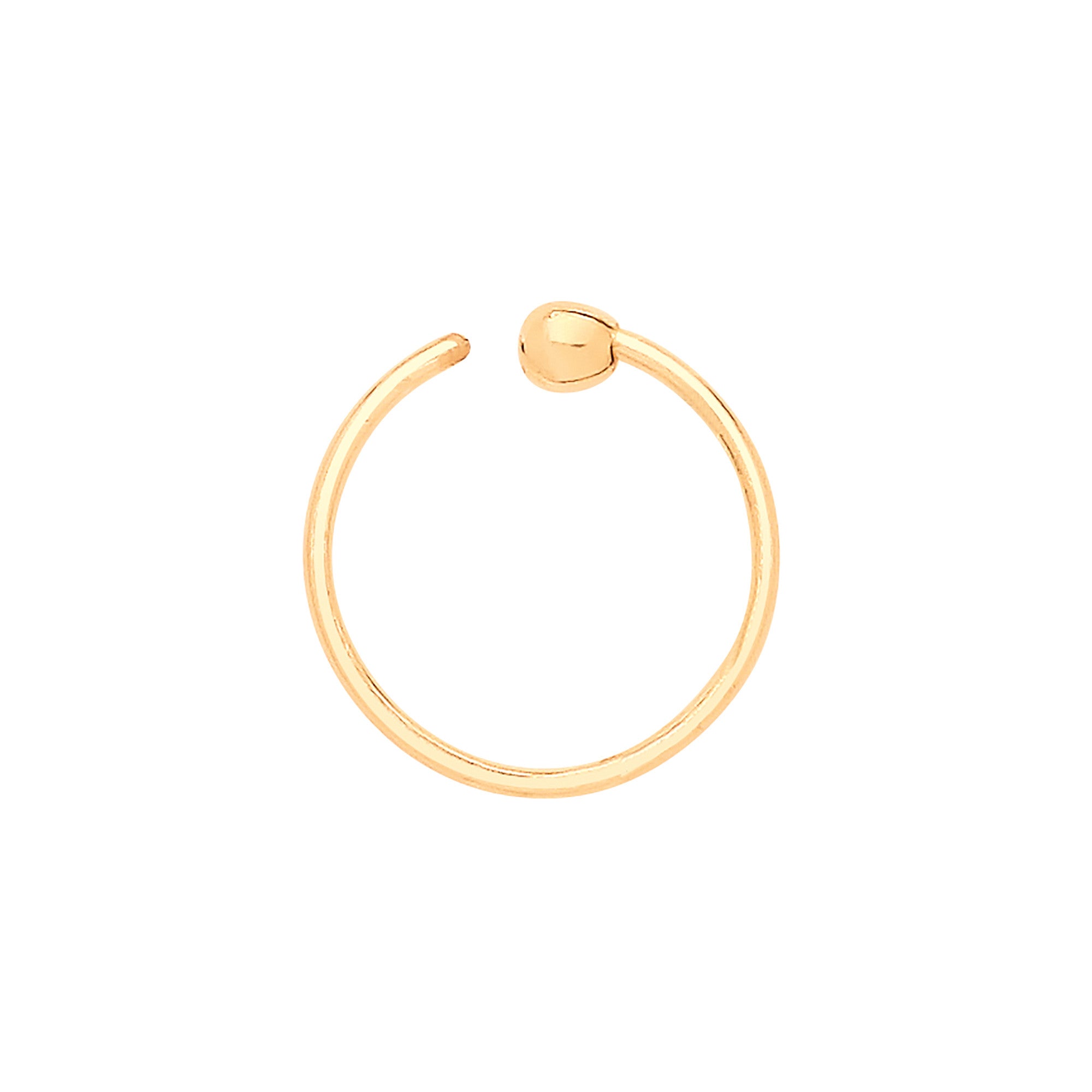 9ct Yellow Gold Nose Hoop - 9ct Gold