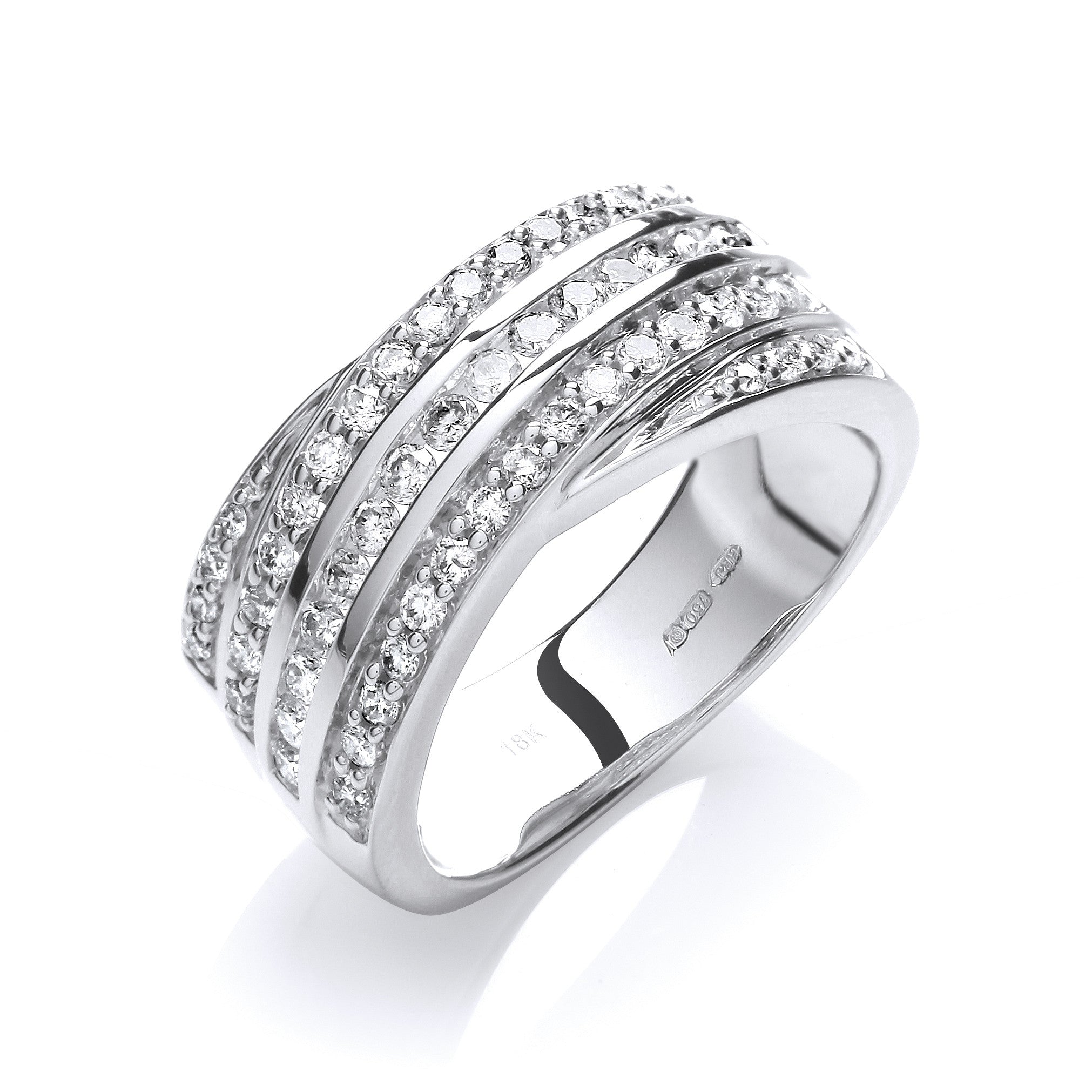 18ct White Gold 0.75ctw Diamond Ring - 18ct Gold