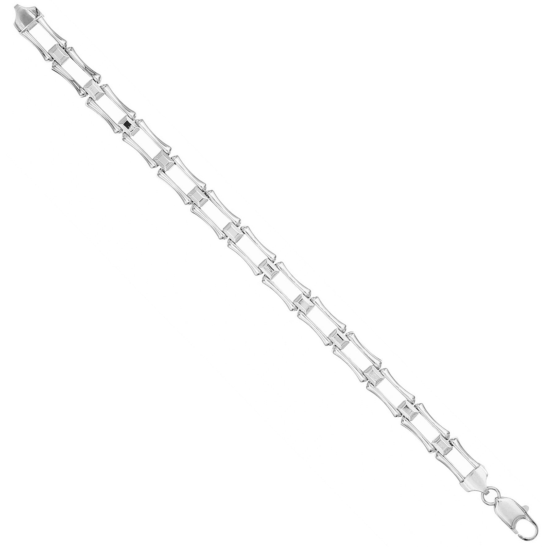 Silver Bike Chain Style Ladies Bracelet - Silver