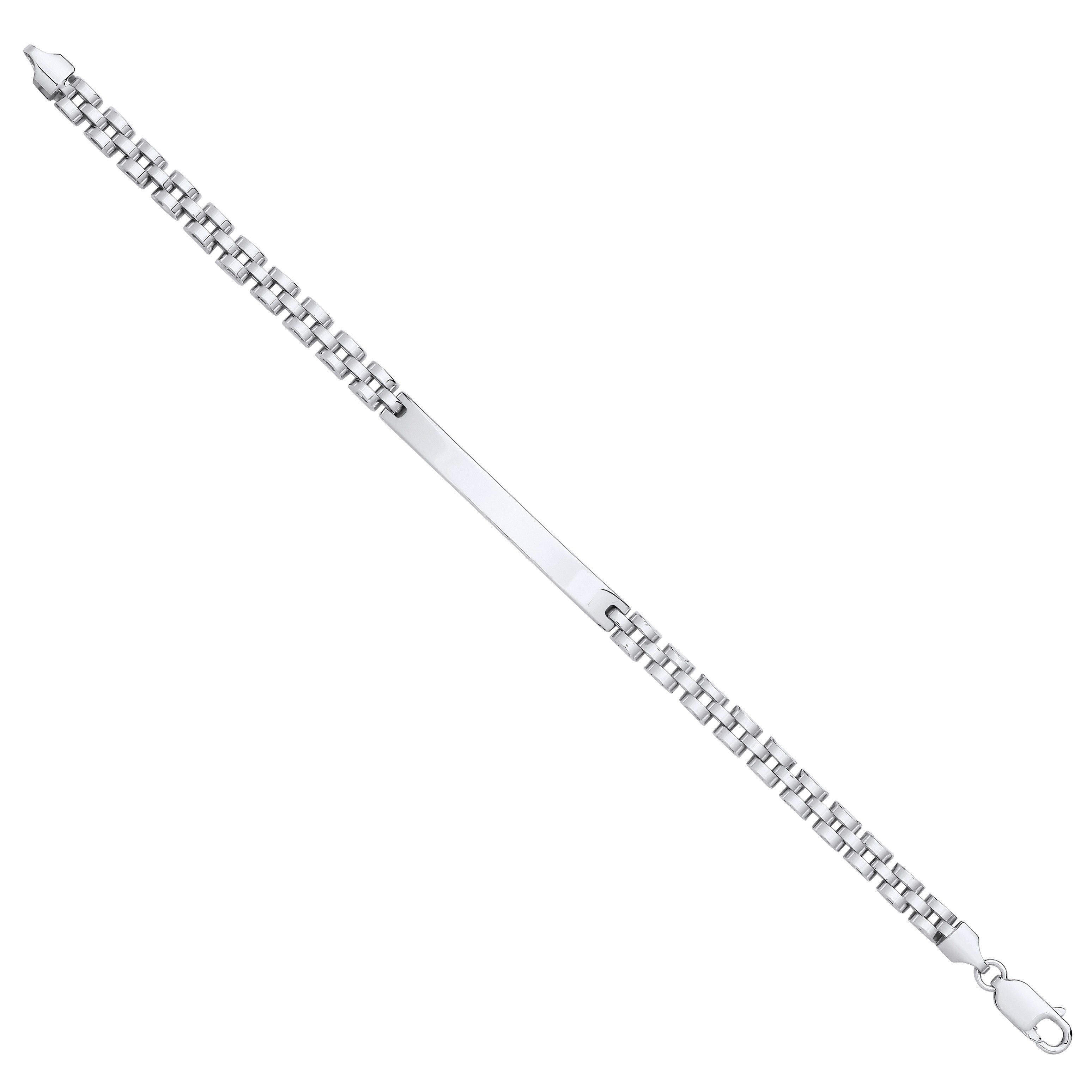 Silver 5mm Fancy Link ID Bracelet - Silver