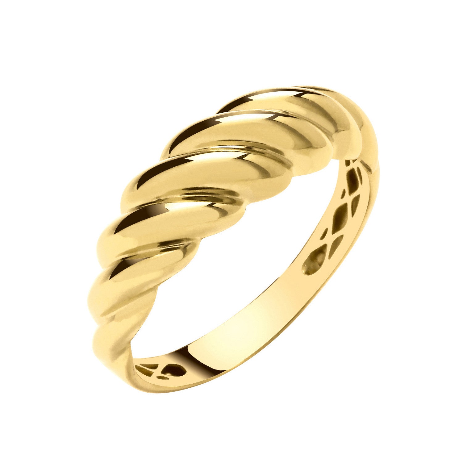 Yellow Gold Rope Ladies Ring - 9ct Gold