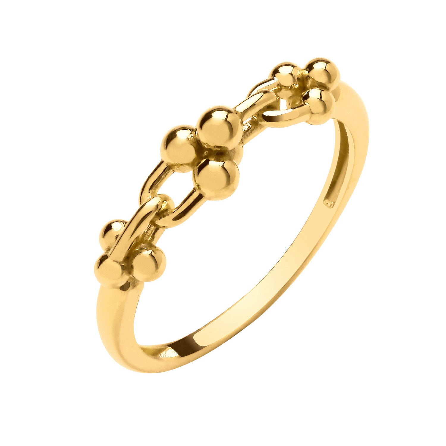 Yellow Gold Bike Lock Ring - 9ct Gold