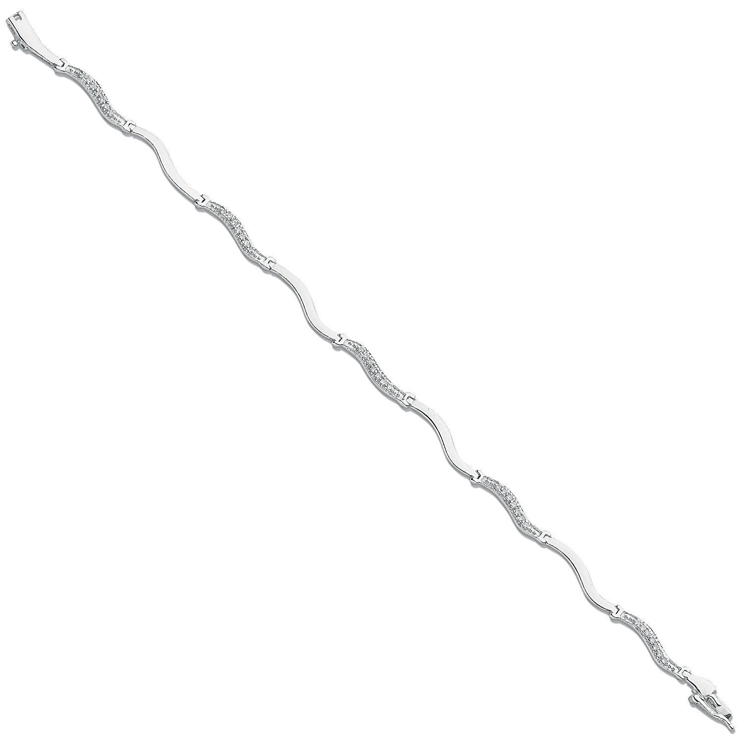 9ct White Gold 0.28ct Diamond Bracelet
