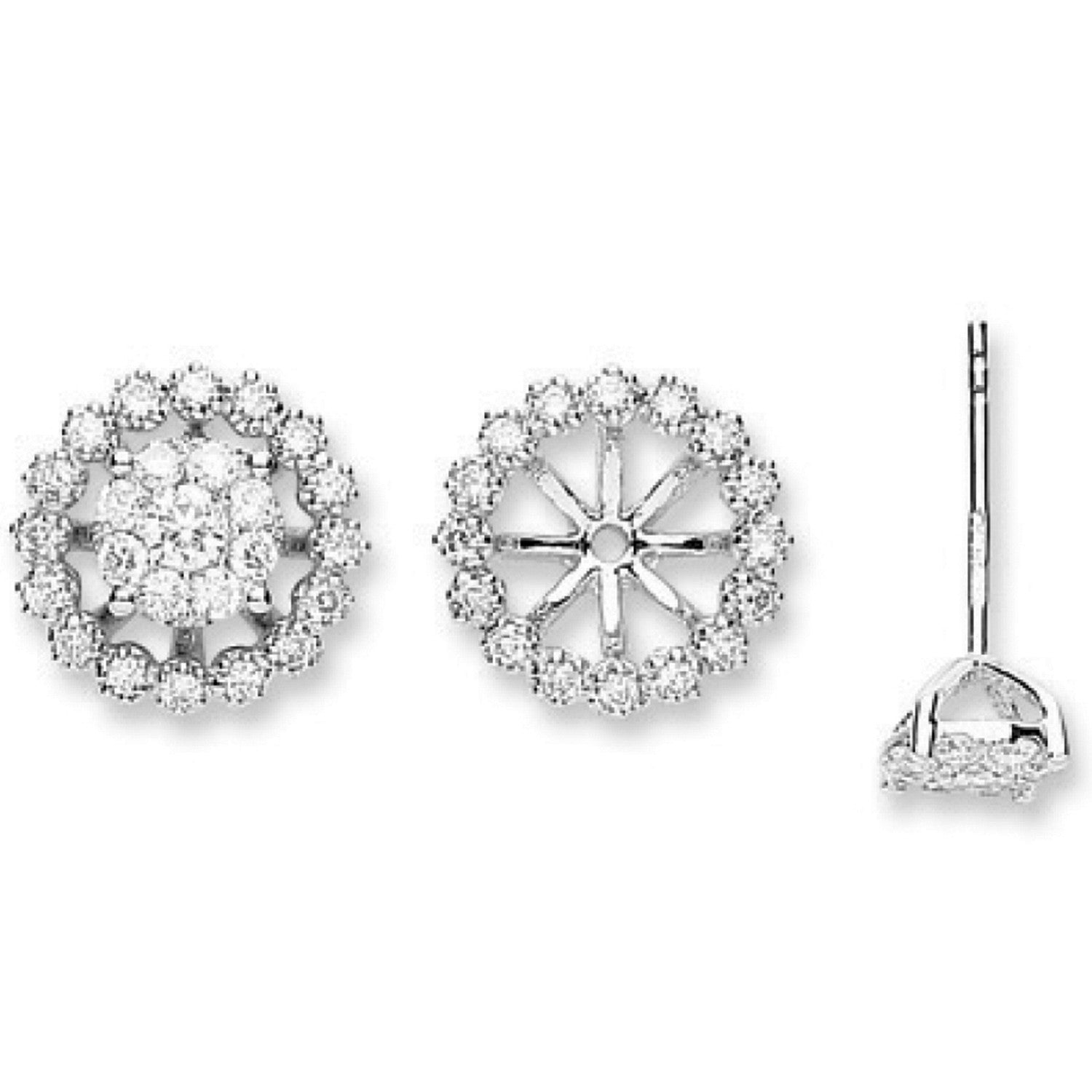 18ct White Gold 0.70ct Diamond Studs Earrings - 18ct Gold