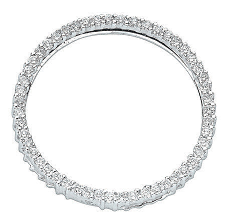 18ct White Gold 1.00ct Diamond Circle Pendant - 18ct Gold