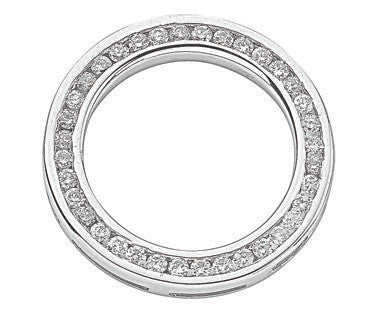 18ct White Gold 0.45ct Diamond Circle Pendant - 18ct Gold