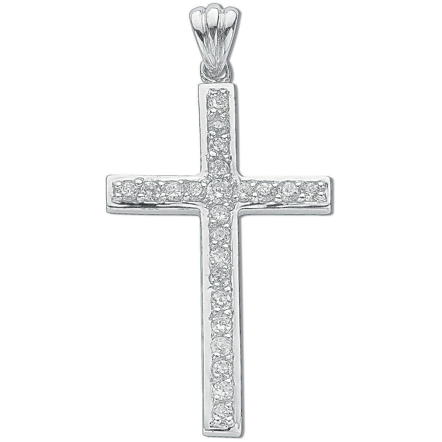 Silver Cz Cross