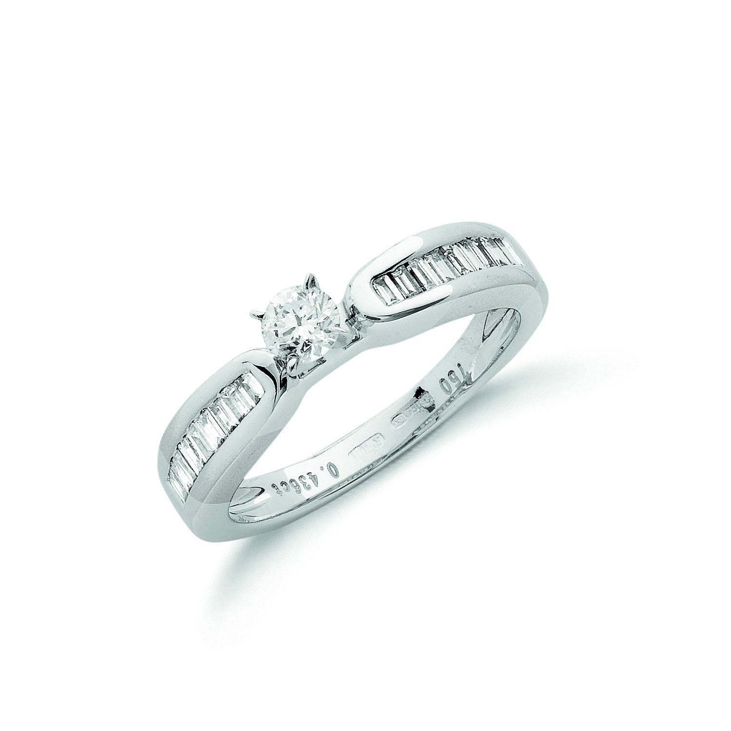 18ct White Gold 0.43ct H-VS Diamond Engagement Ring - 18ct Gold