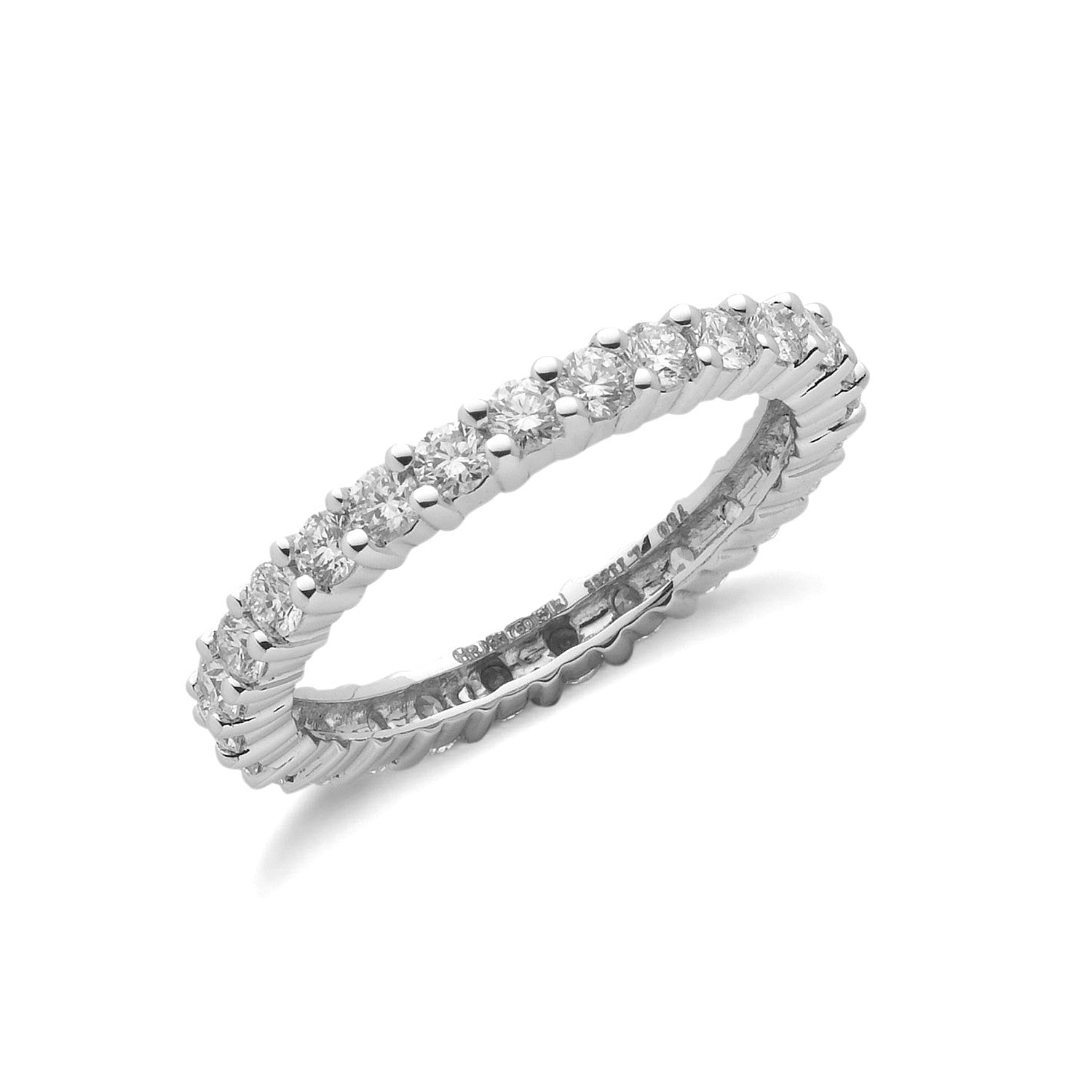 18ct White Gold 1.00ct Full Diamond Eternity Ring - 18ct Gold