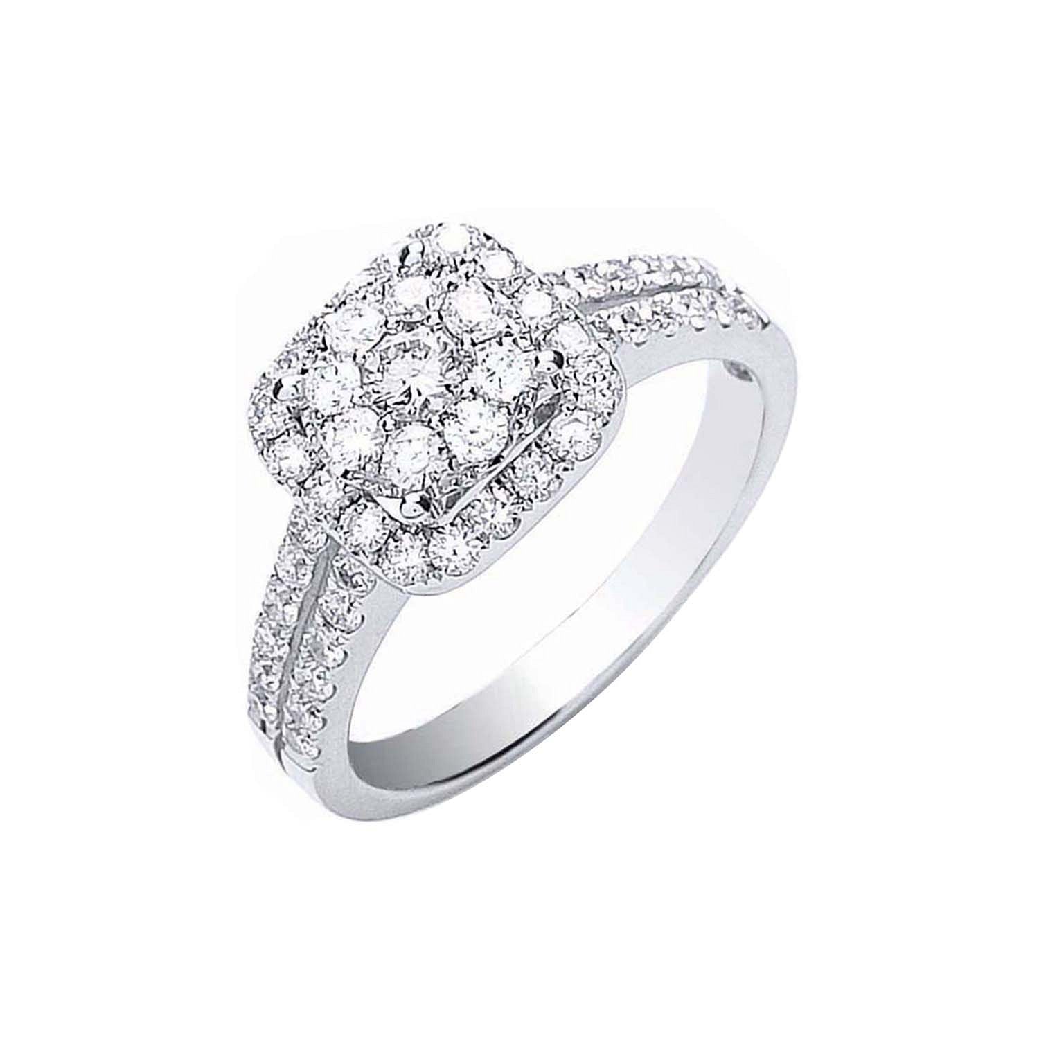18ct White Gold 0.90ct Fancy Diamond Ring - 18ct Gold