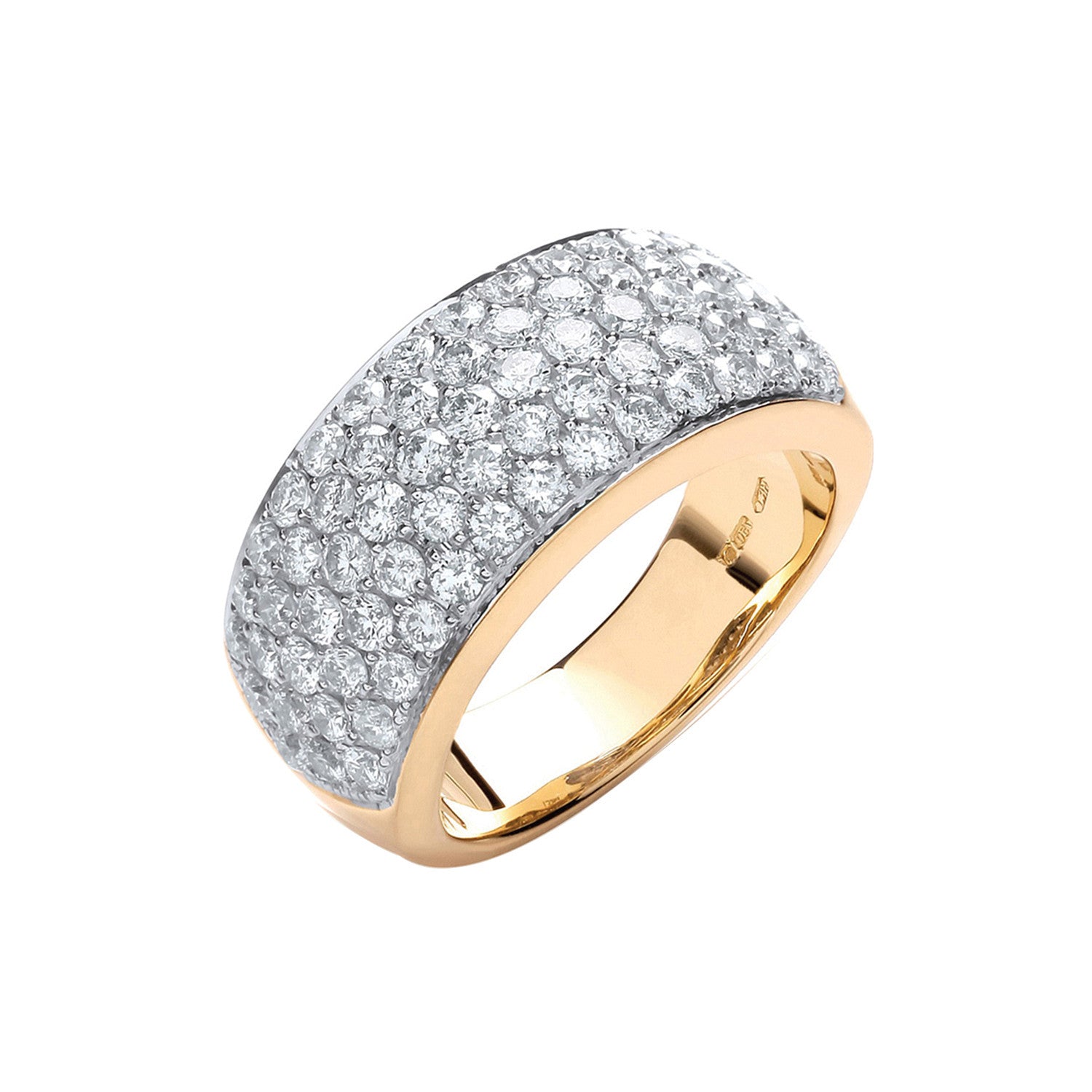 18ct Yellow Gold 1.60ctw Diamond Bombay Ring - 18ct Gold