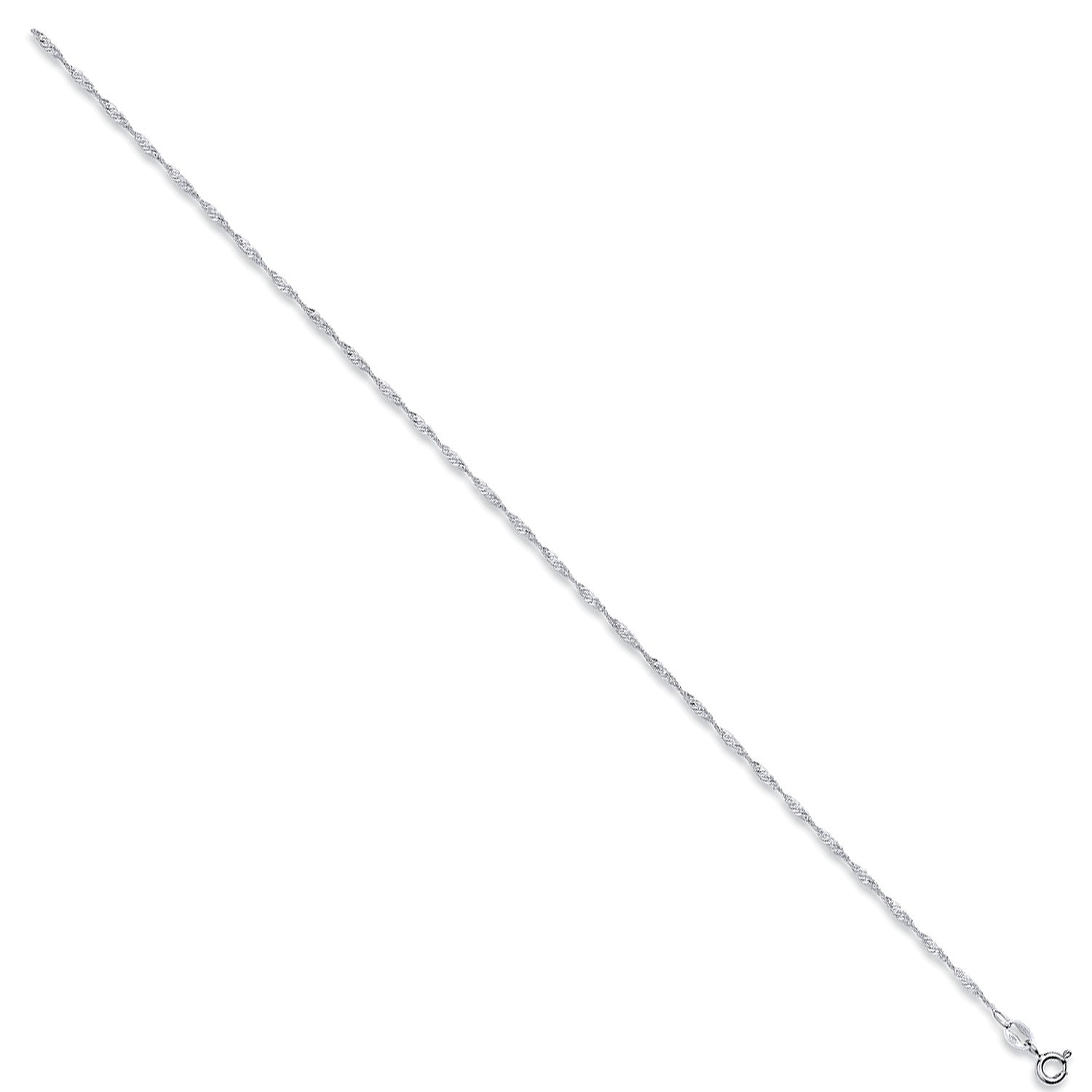Silver 1.6mm Singapore Chain - Silver