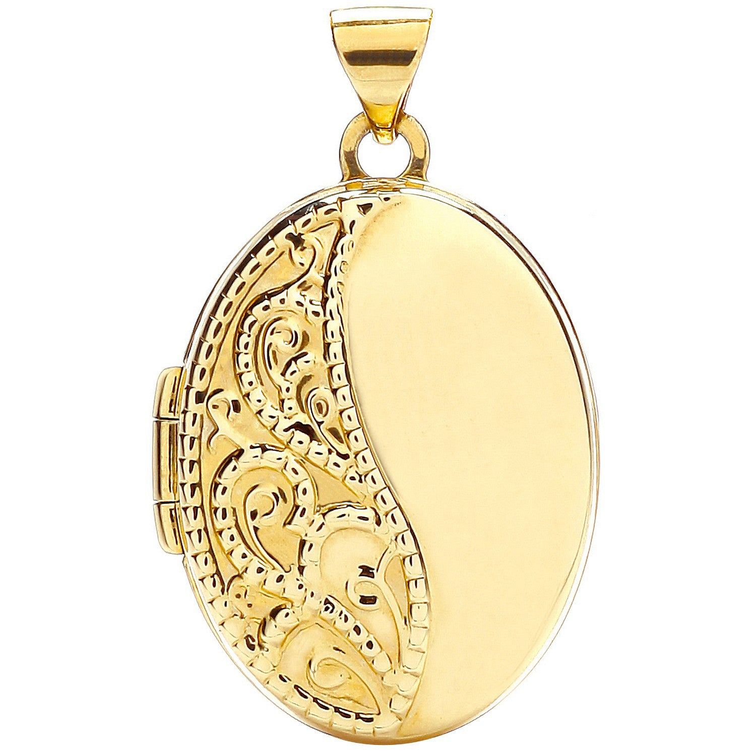 Yellow Gold Oval Shaped Locket - 9ct Gold