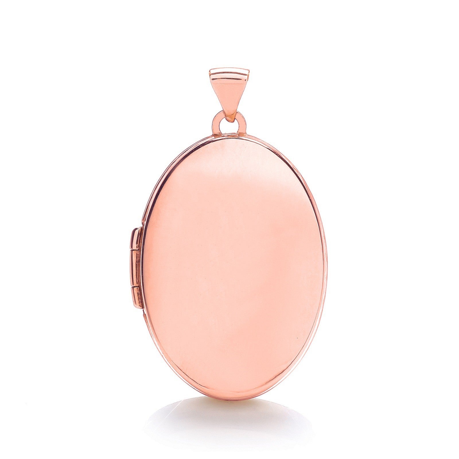 Rose Gold Oval Plain Locket - 9ct Gold