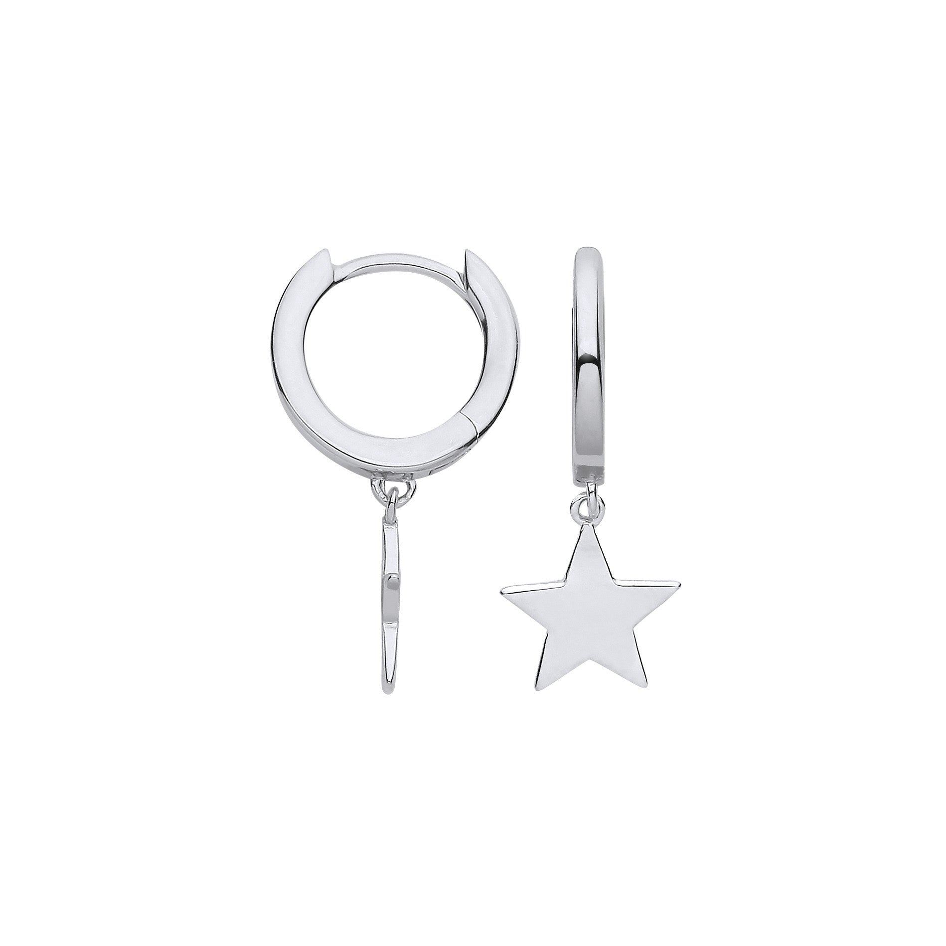 Silver Star Hinged Huggies - Silver