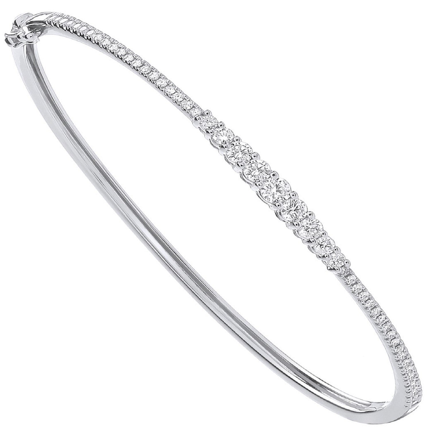 9ct White Gold 0.87ctw - 9ct Gold