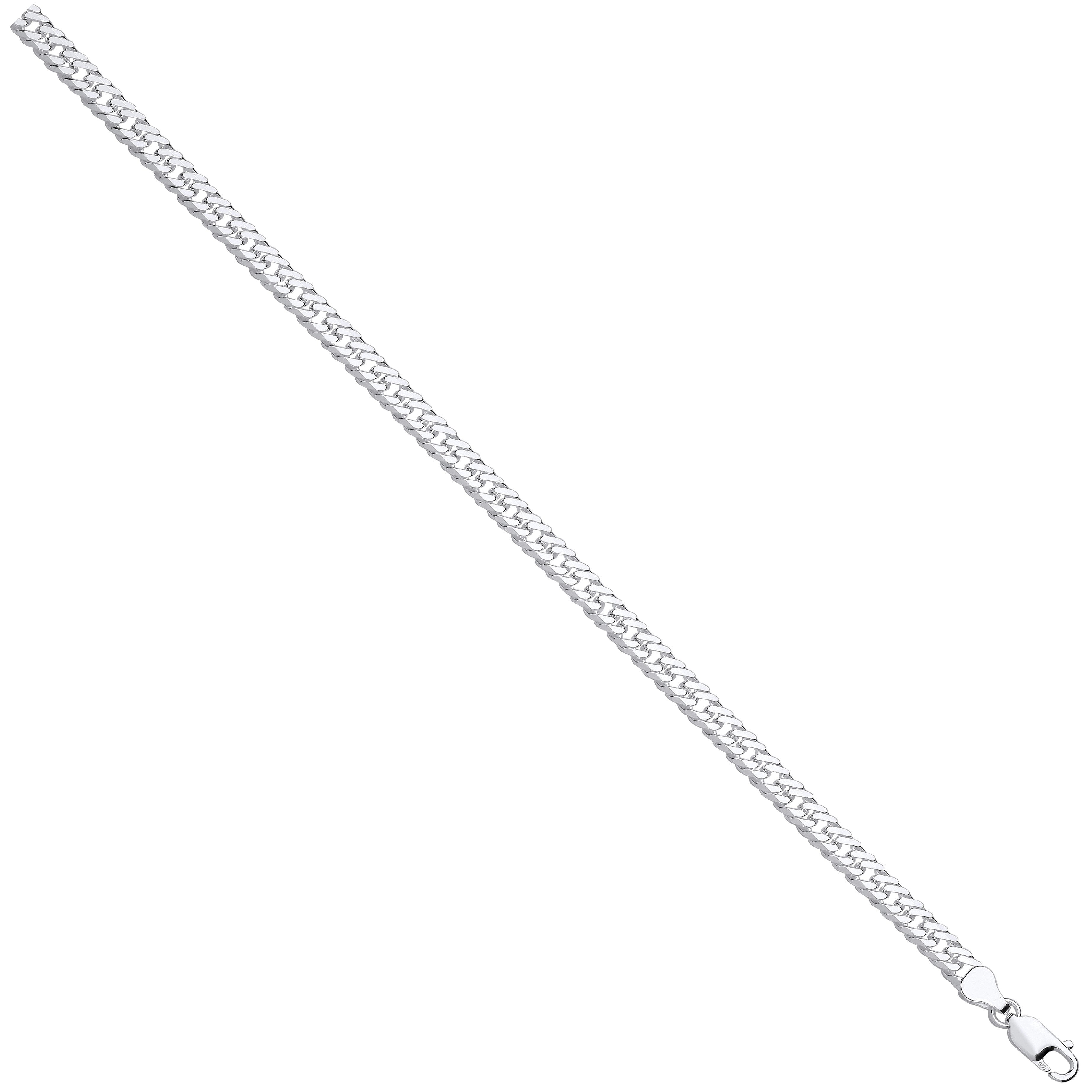 Silver Double Curb 6mm Chain - Silver