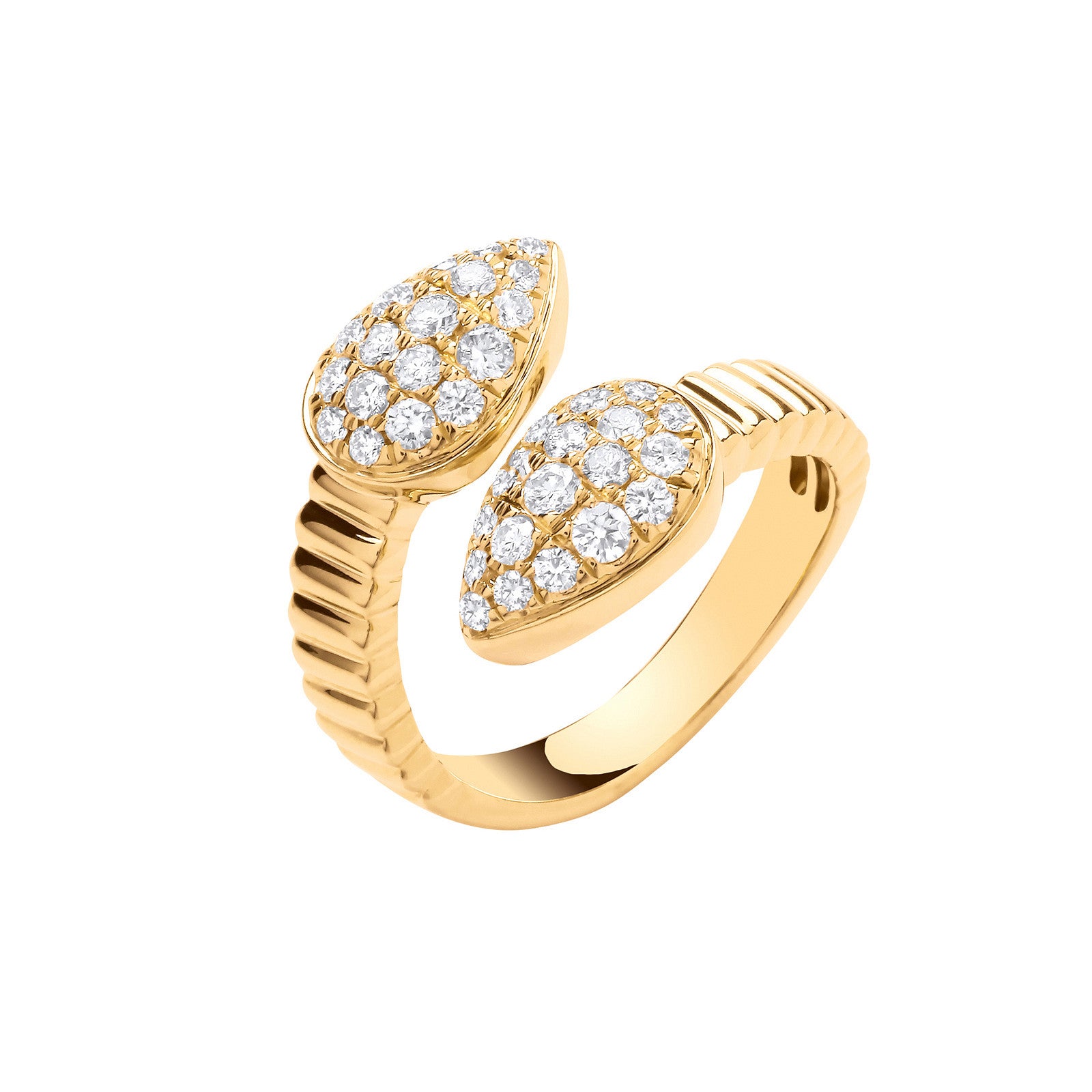 9ct Yellow Gold Serpent Fancy Ring 0.70ctw - 9ct Gold