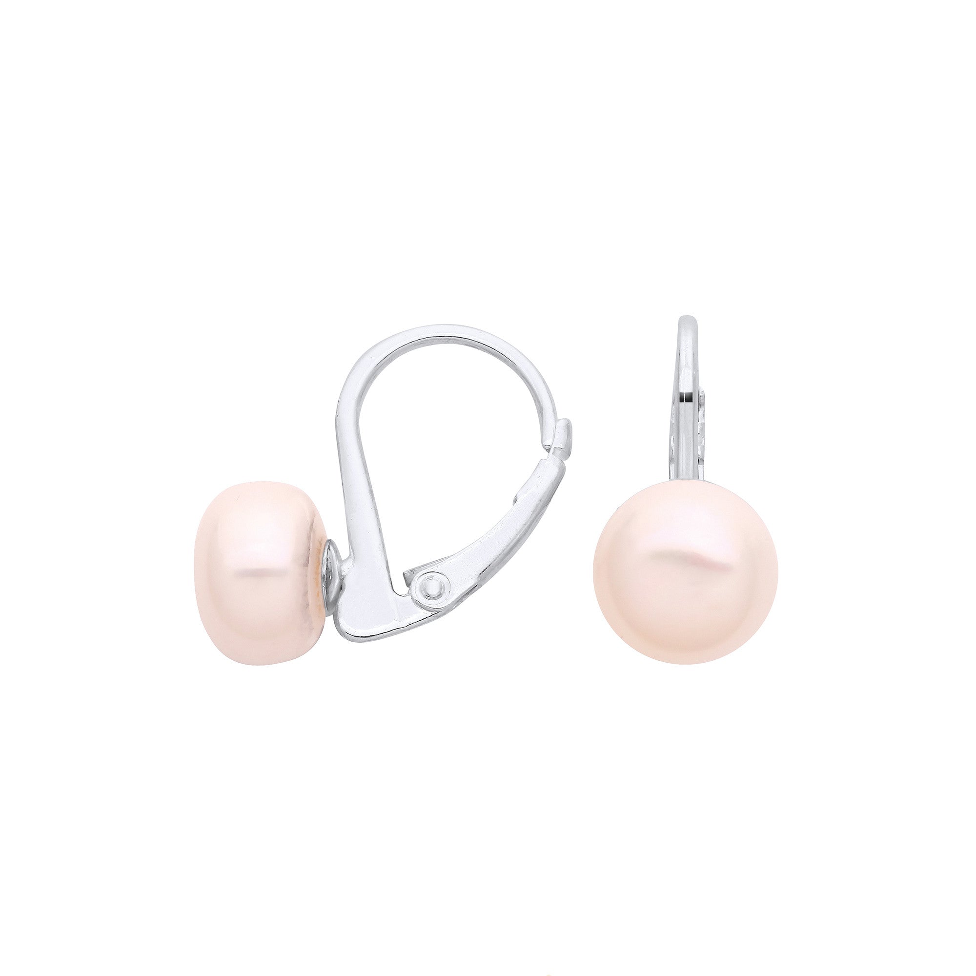 Silver Fresh Water Pearl Earrings - Silver