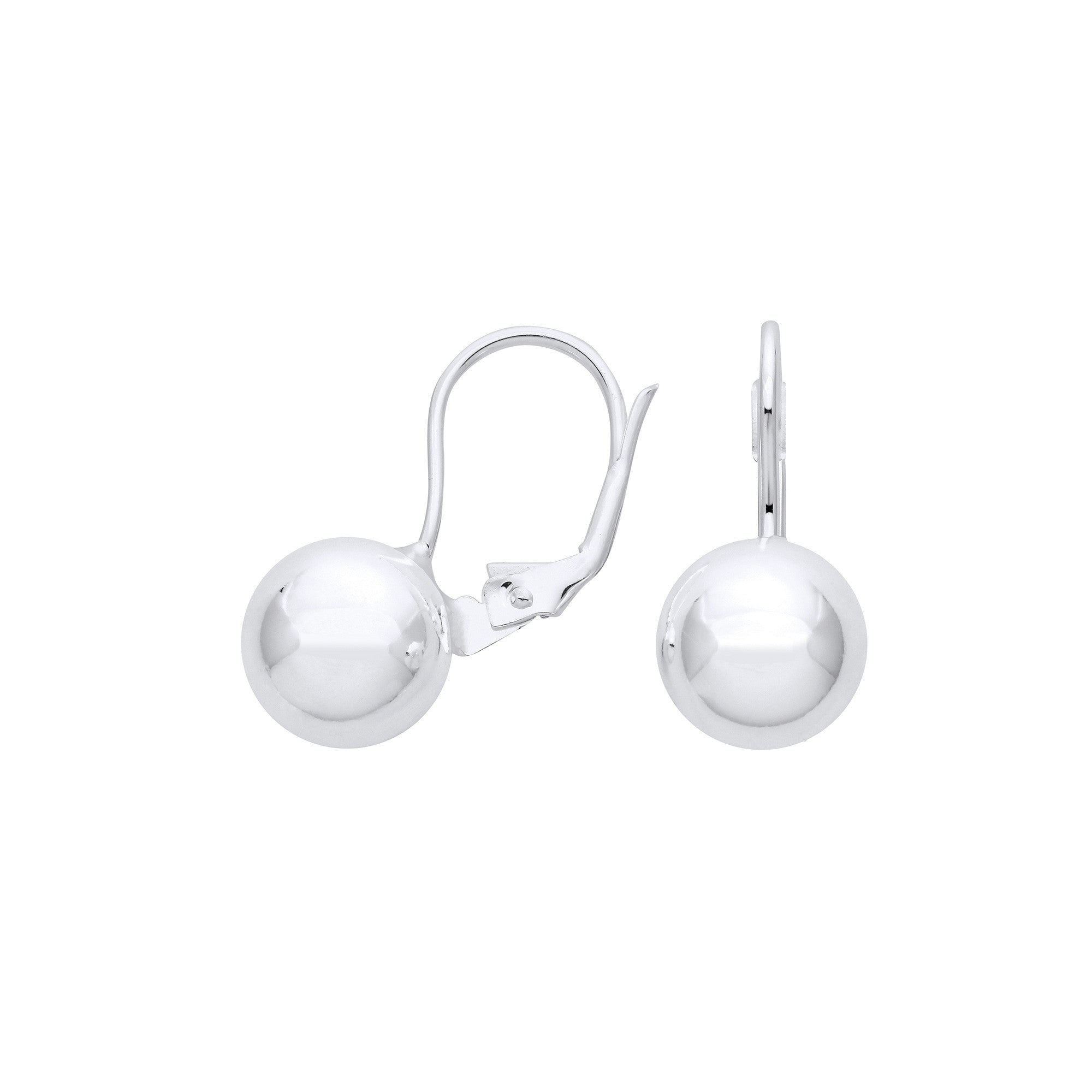 Silver 10mm Ball Earrings - Silver