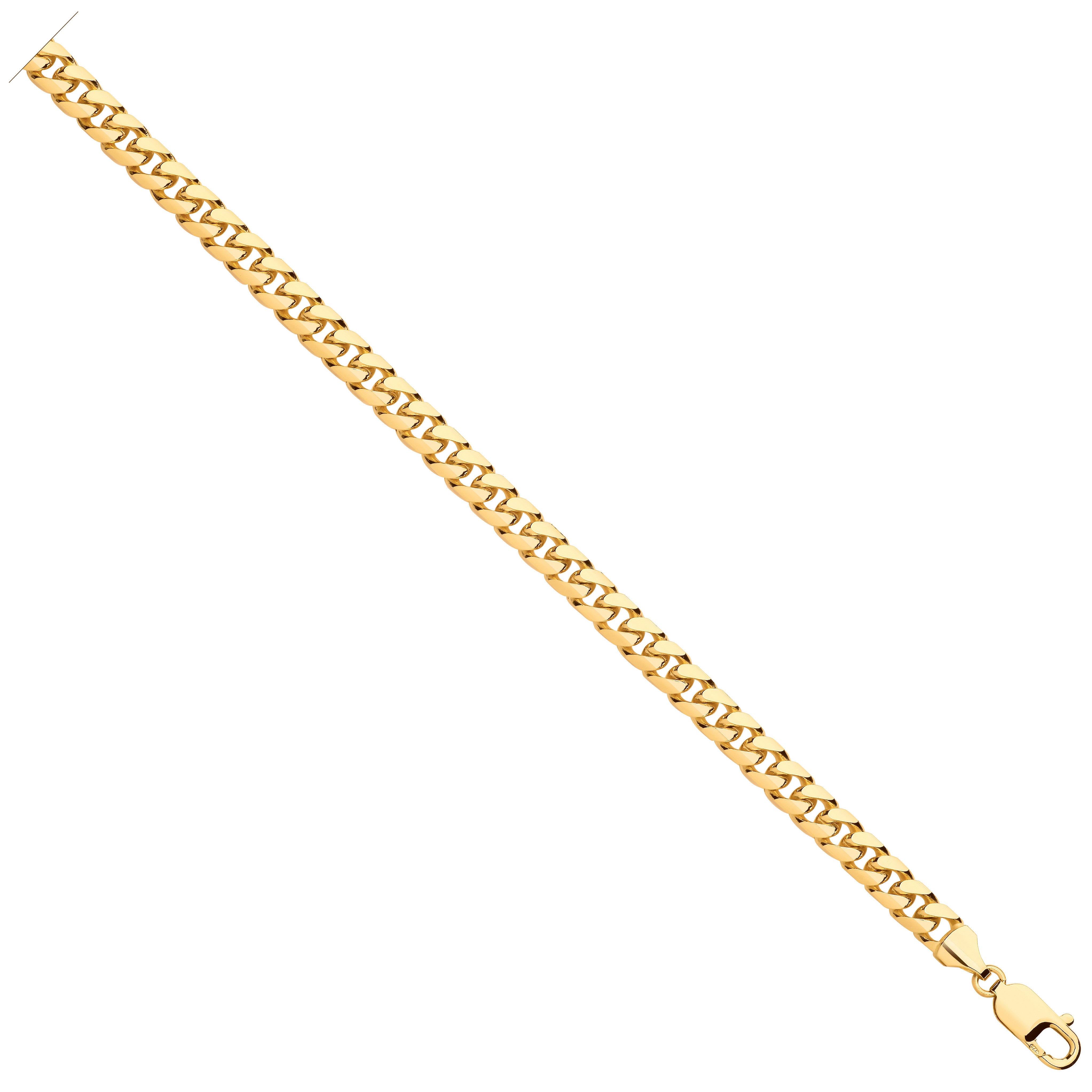 Yellow Gold Miami Link 6.5mm Chain - 9ct Gold