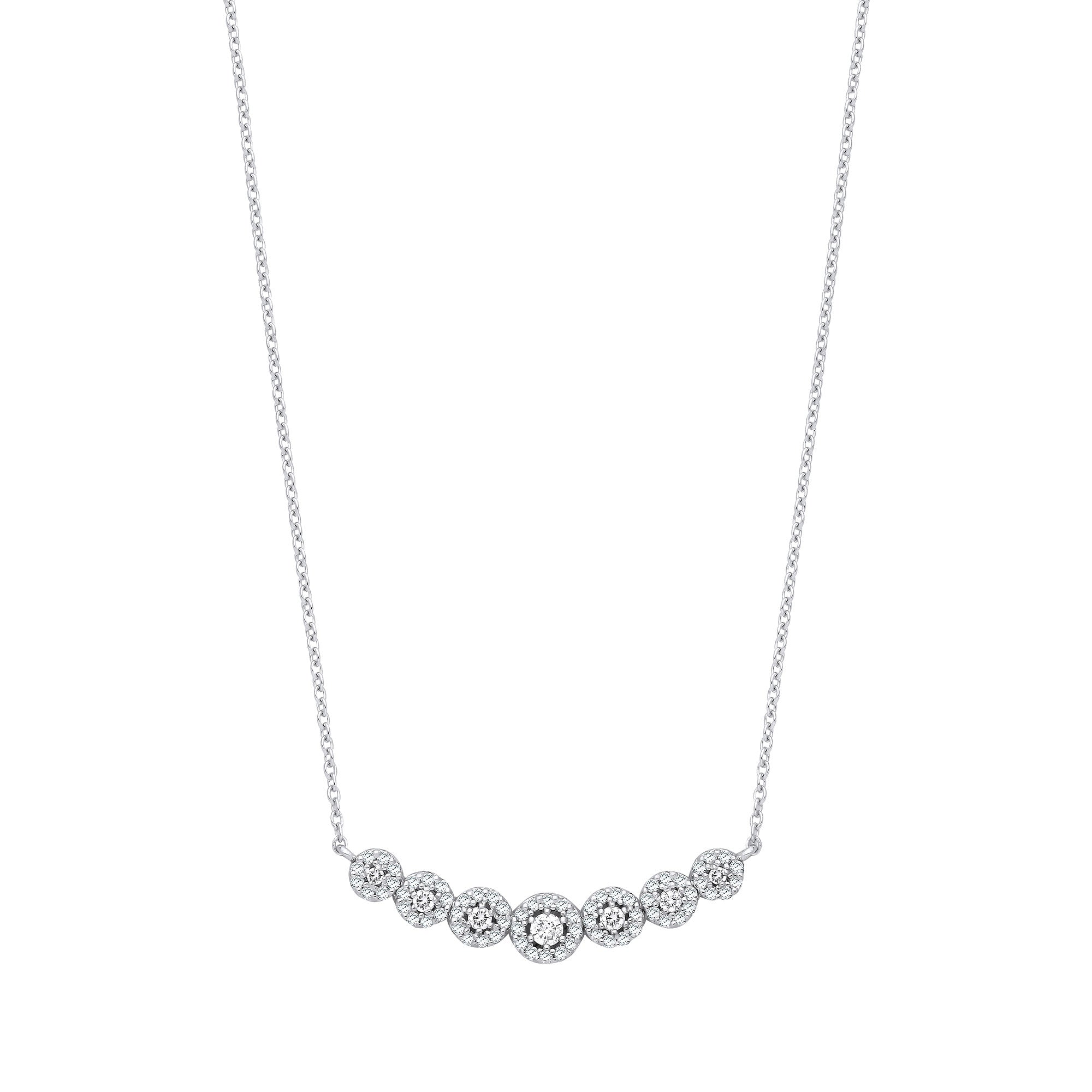 18ct White Gold Necklace 0.50ctw - 18ct Gold