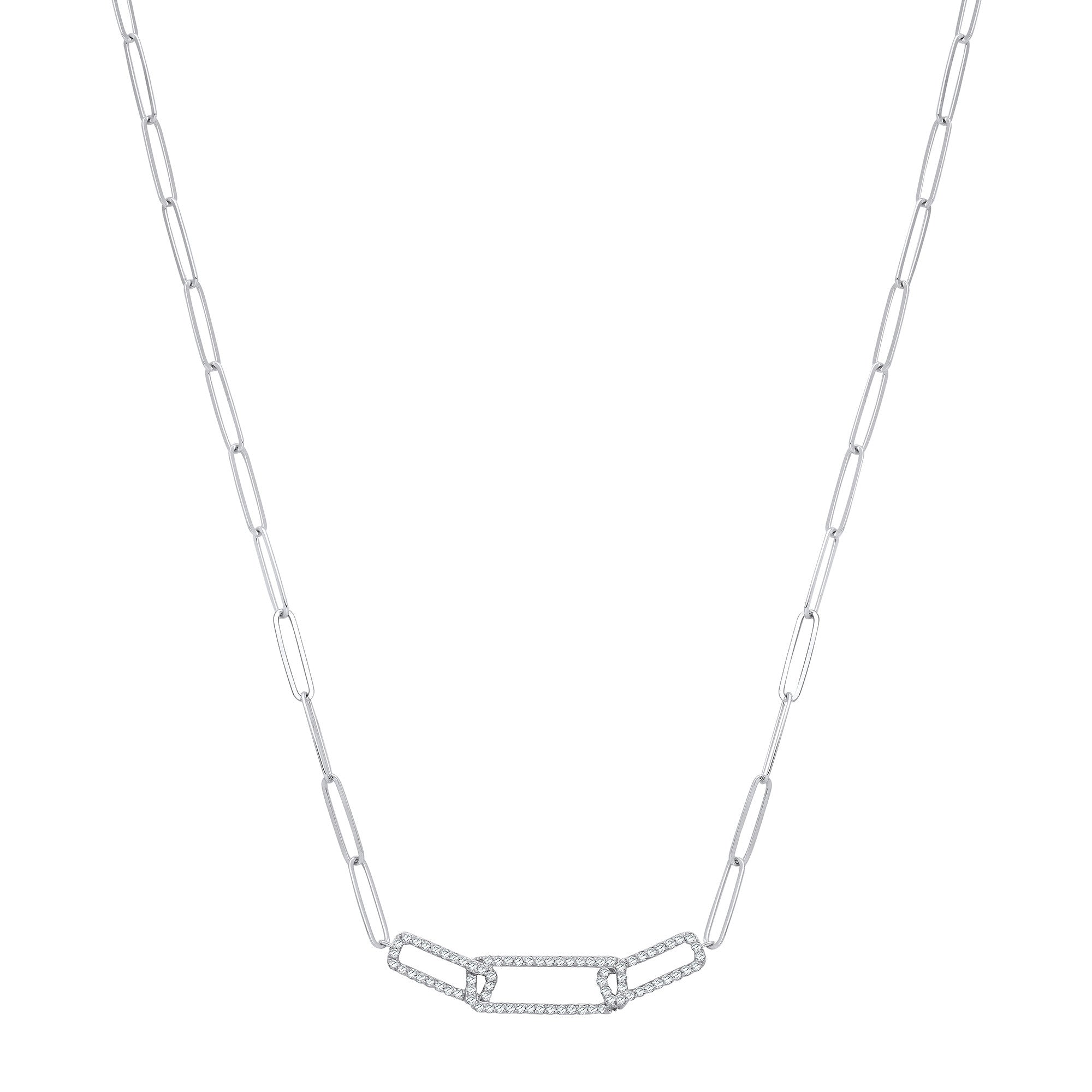 9ct White Gold 0.35ctw Necklace - 9ct Gold