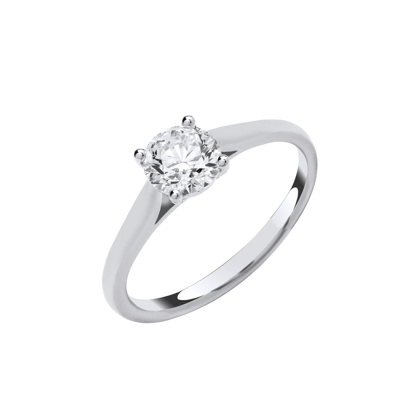 18ct White Gold 1.00ctw Solitaire LAB GROWN Diamond Ring IGI Certified