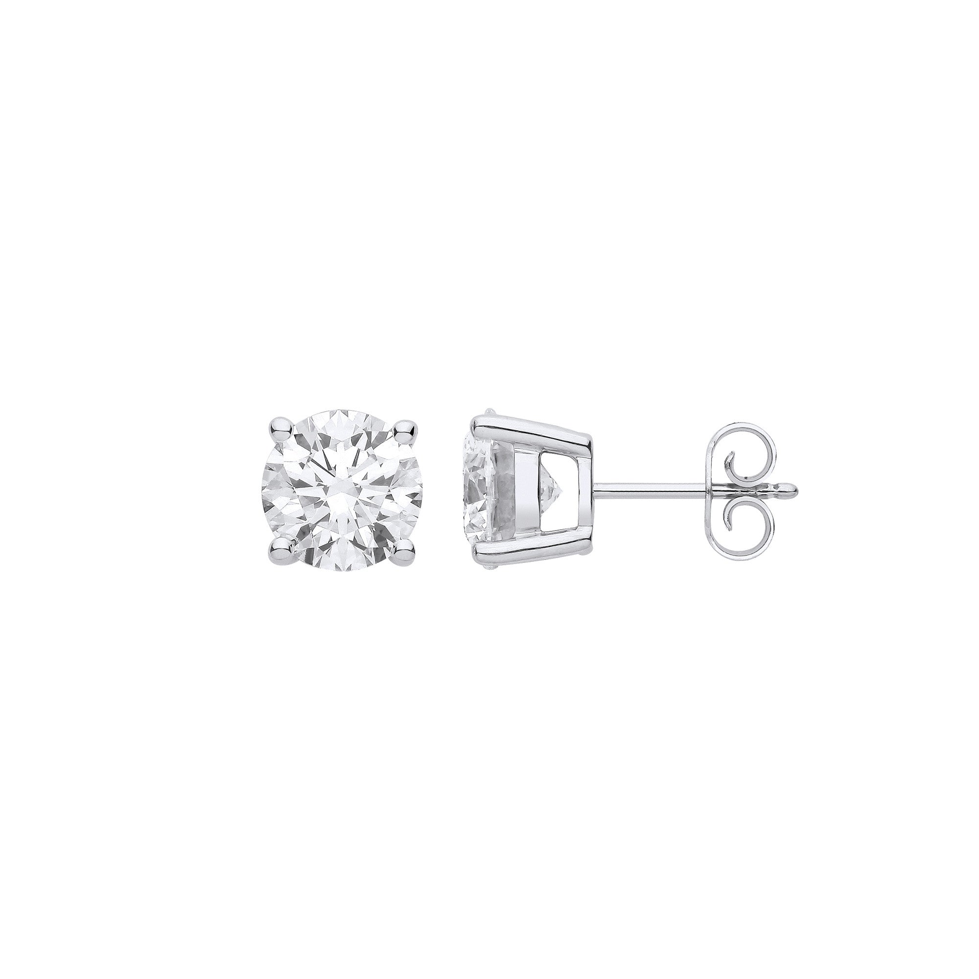 18ct White Gold 3.00ctw LAB GROWN Diamond Earrings IGI Certified - 18ct Gold