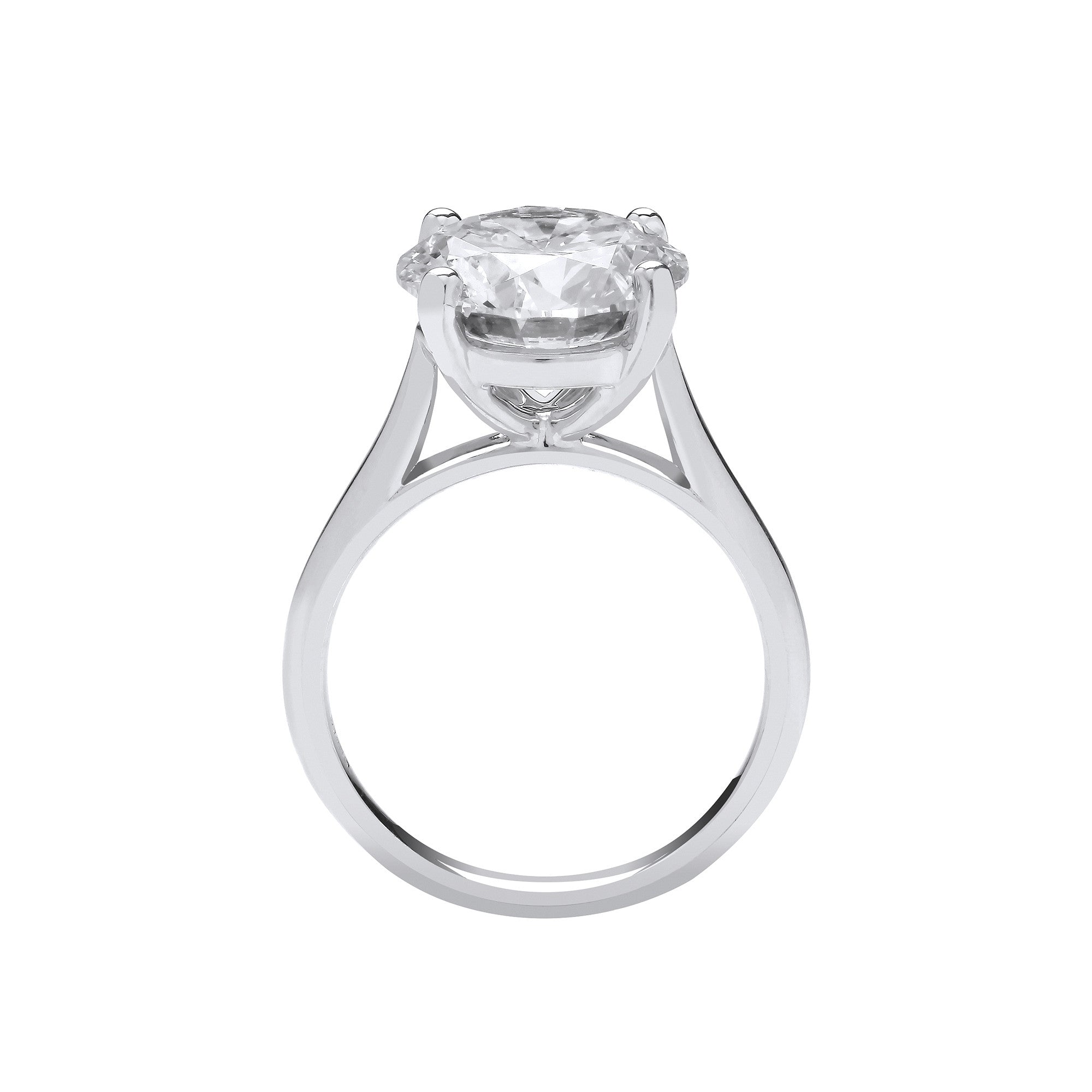 18ct White Gold 5.00ctw Solitaire LAB GROWN Diamond Ring IGI Certified - 18ct Gold