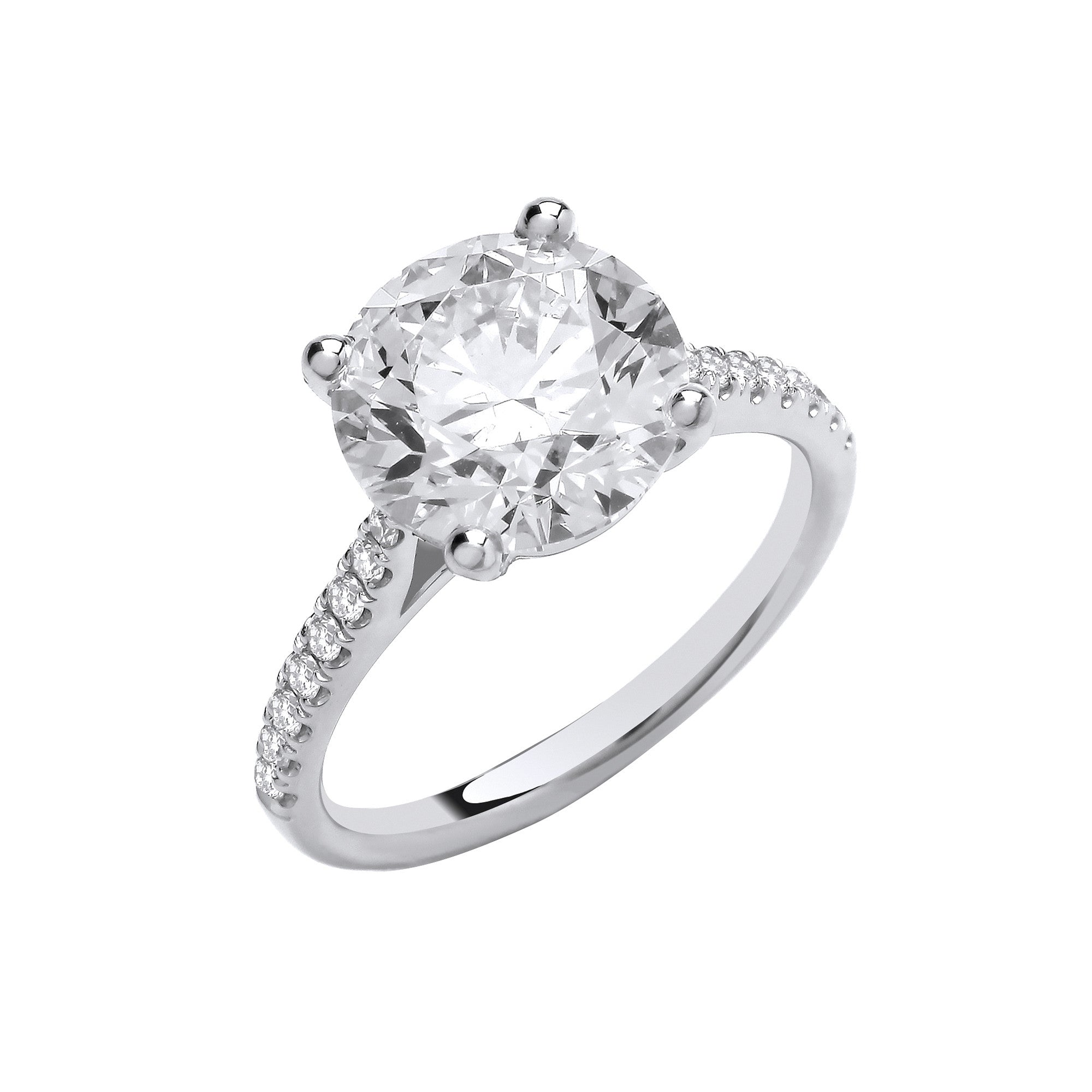 18ct White Gold 3.20ctw LAB GROWN Diamond Ring IGI Certified - 18ct Gold