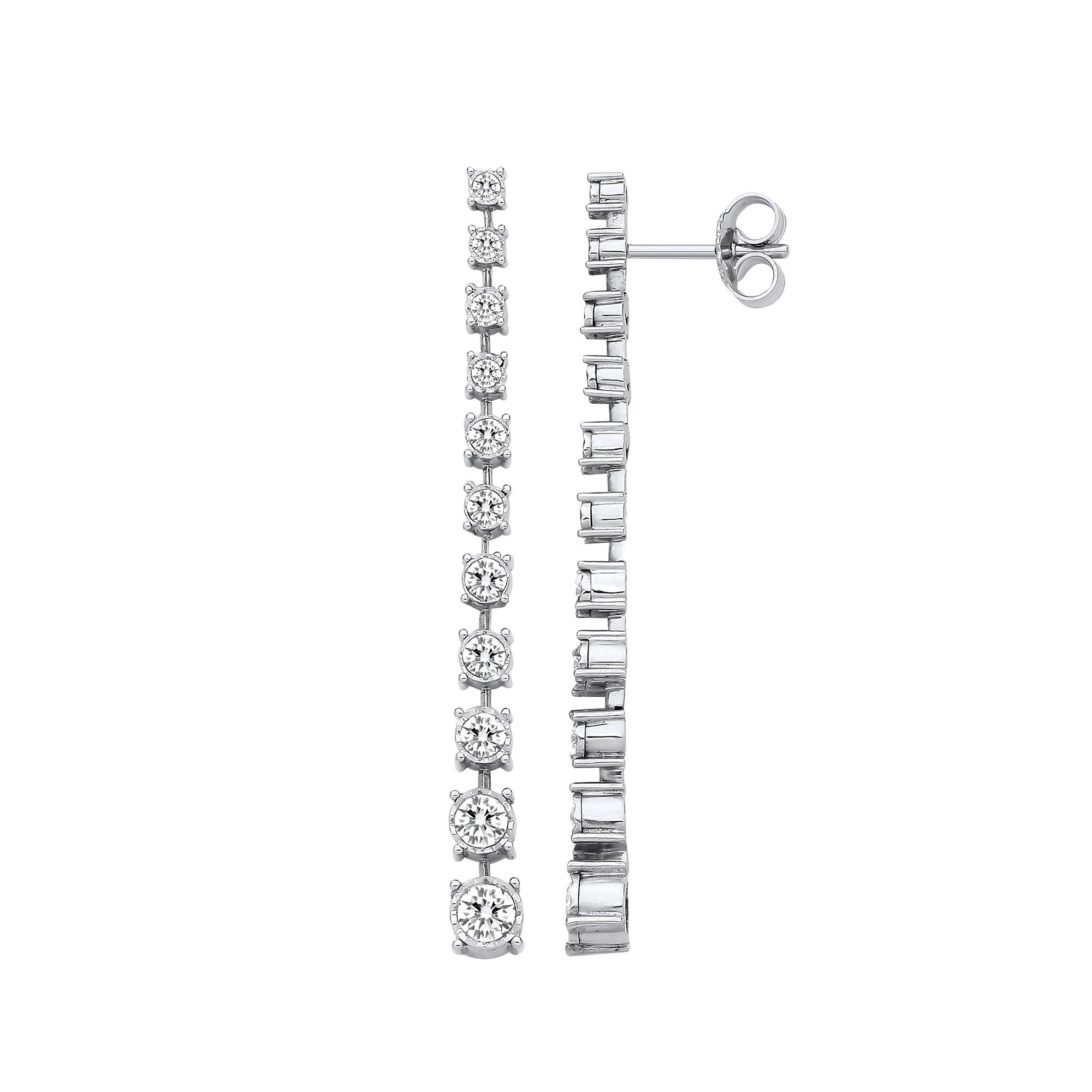 18ct White Gold 1.40ctw Drop Earrings - 18ct Gold