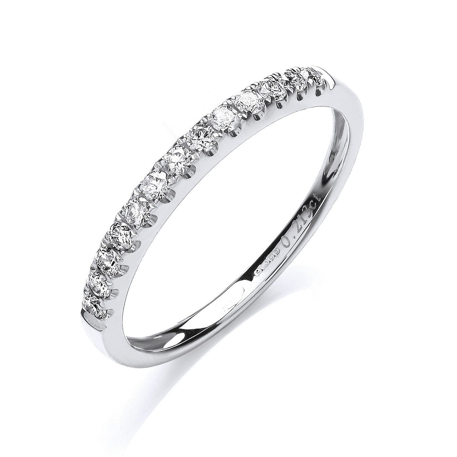 18ct White Gold 0.20ctw Half Eternity Ring - 18ct Gold