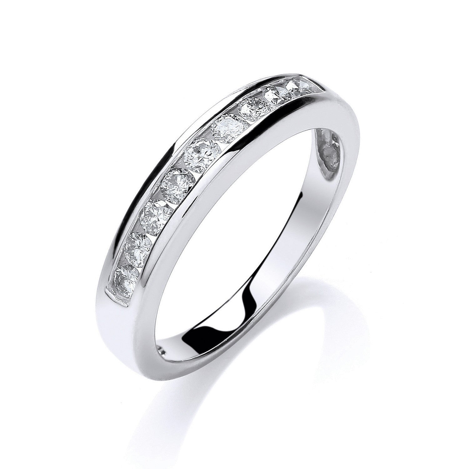 9ct White Gold 0.35ct Diamond Eternity Ring - 9ct Gold
