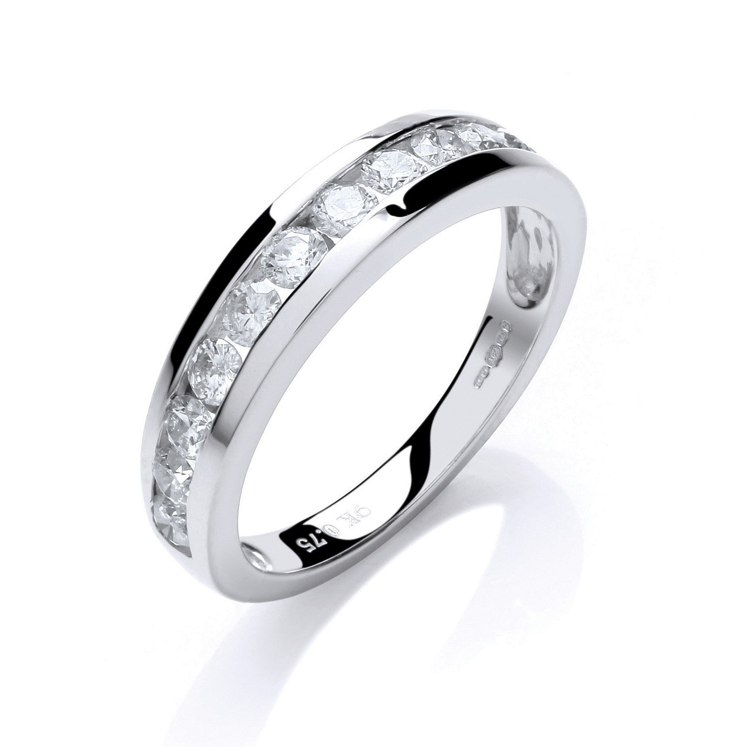 9ct White Gold 0.75ct Diamond Eternity Ring - 9ct Gold