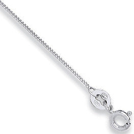 18ct White Gold 0.9mm Curb Chain - 18ct Gold