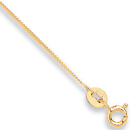 18ct Yellow Gold 0.9mm Curb Chain - 18ct Gold