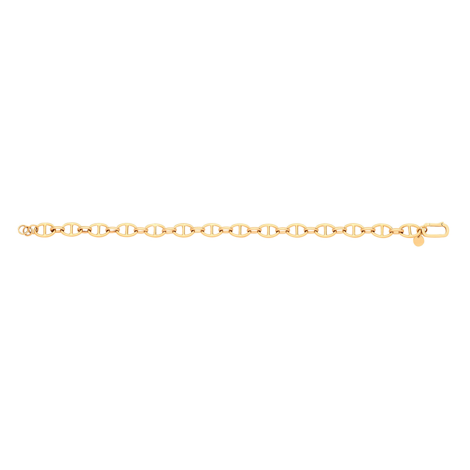 Yellow Gold Anchor Ladies Bracelet - 9ct Gold