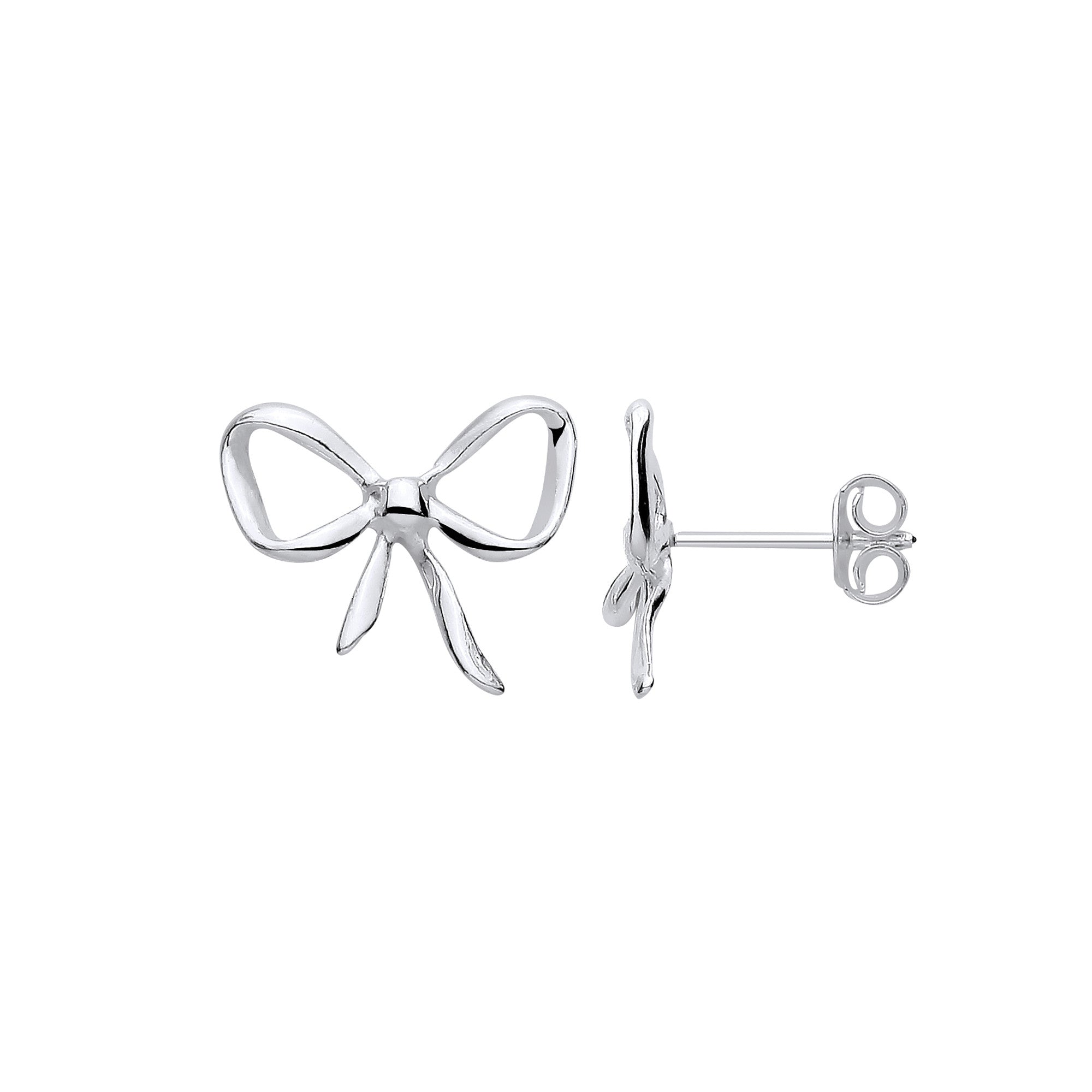 Silver Bow Studs - Silver