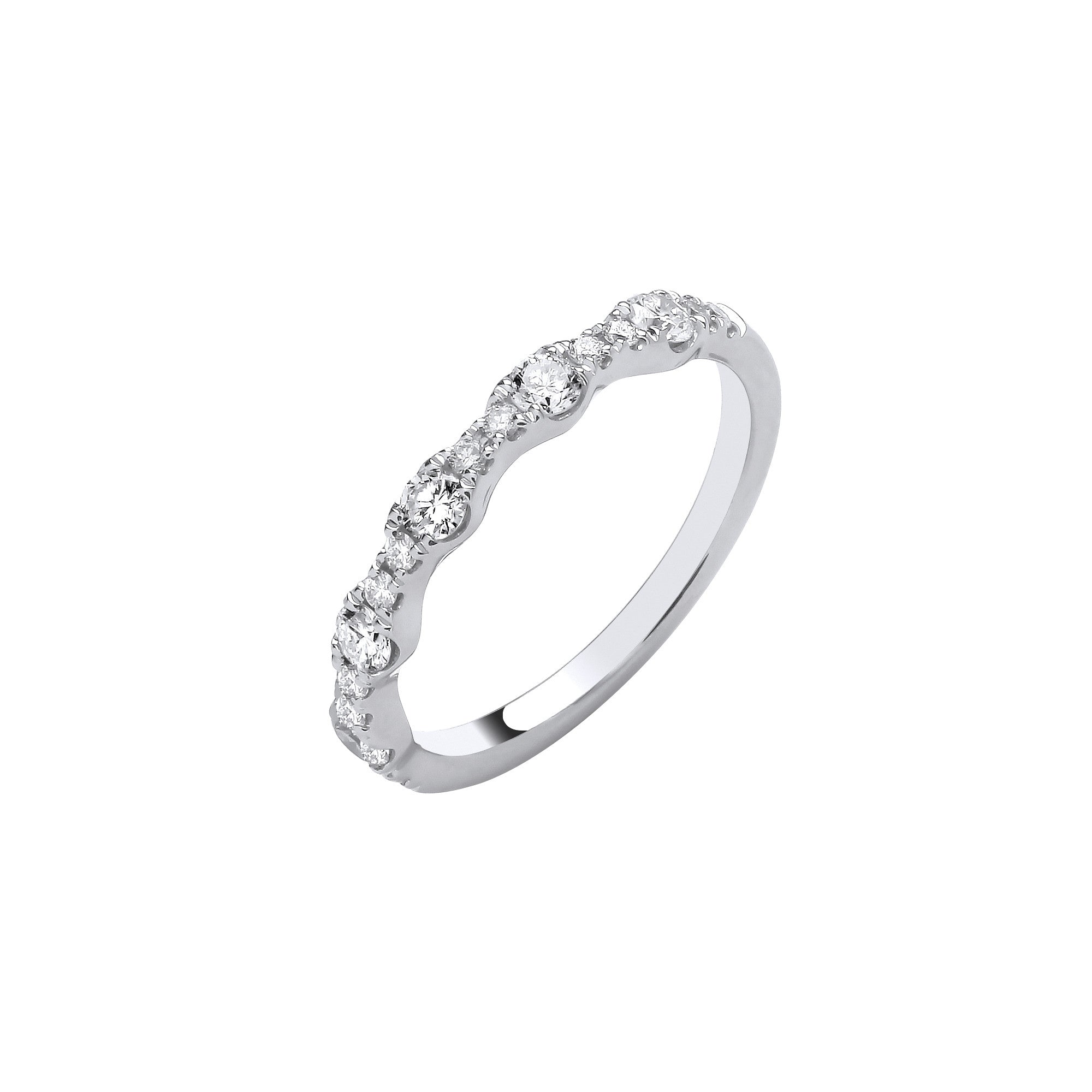 18ct White Gold 0.40ctw Half Eternity Ring - 18ct Gold