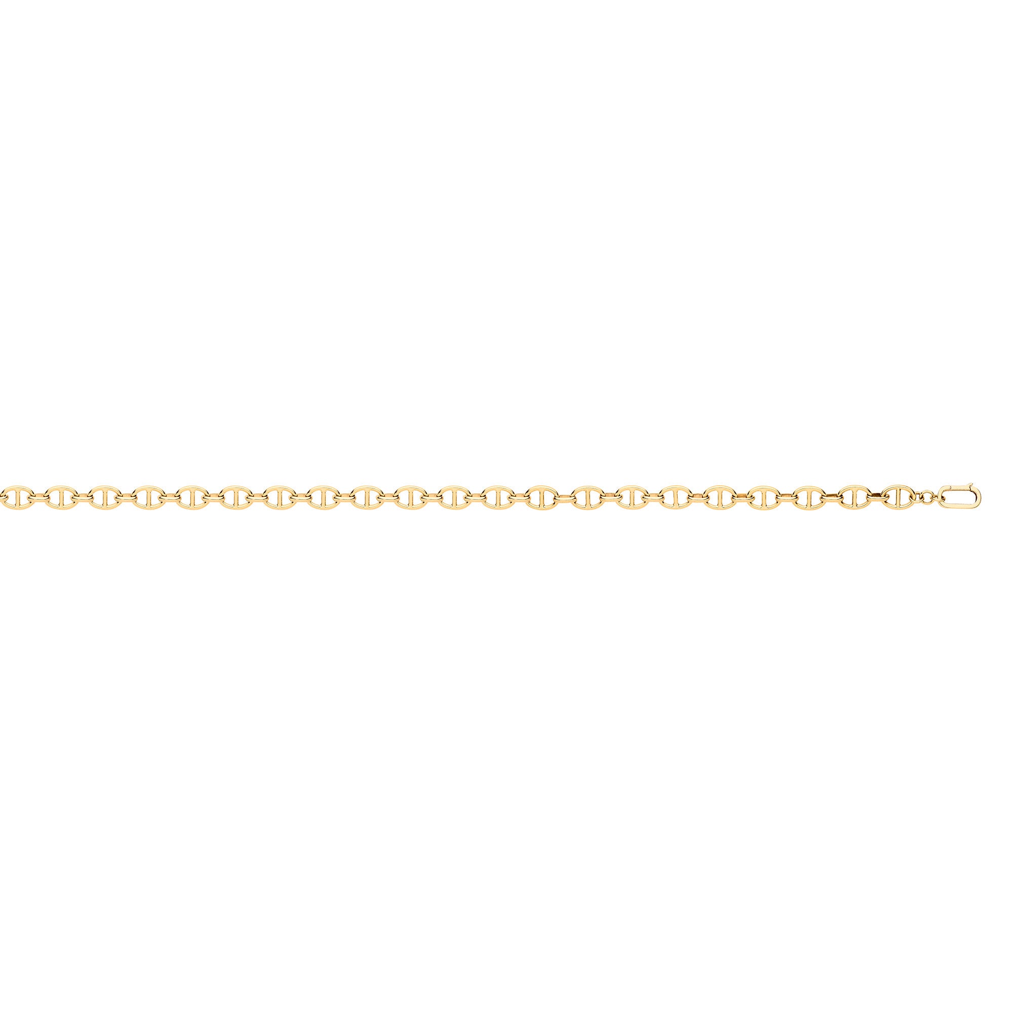 Yellow Gold Hollow 7mm Anchor/Marine Chain - 9ct Gold