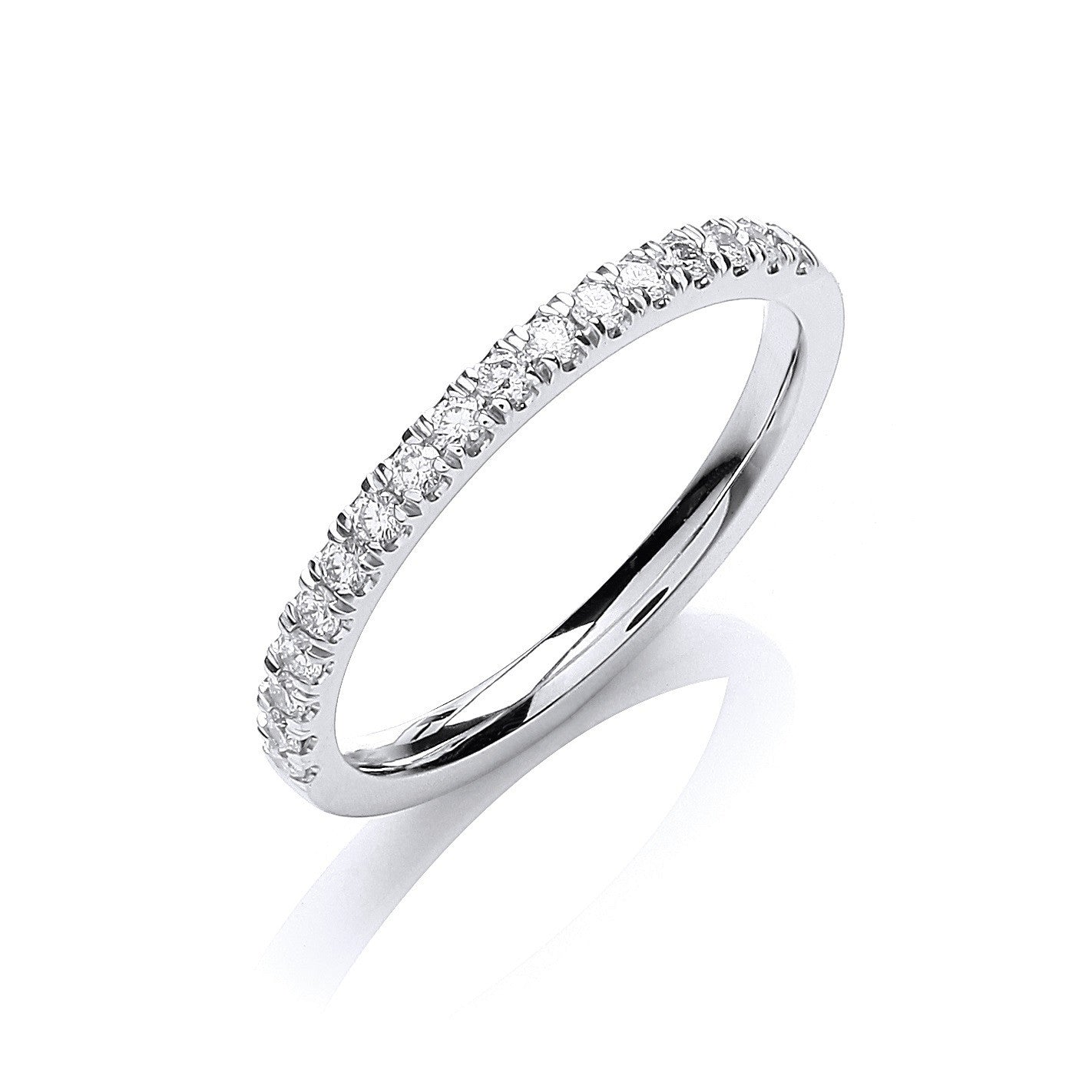 Platinum 0.30ctw GH/SI Half Eternity Diamond Ring - Platinum