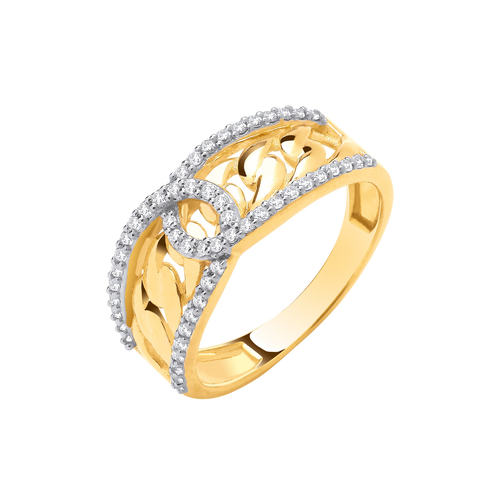 9ct Yellow Gold 0.25ctw G/H Si Dress Ring - 9ct Gold